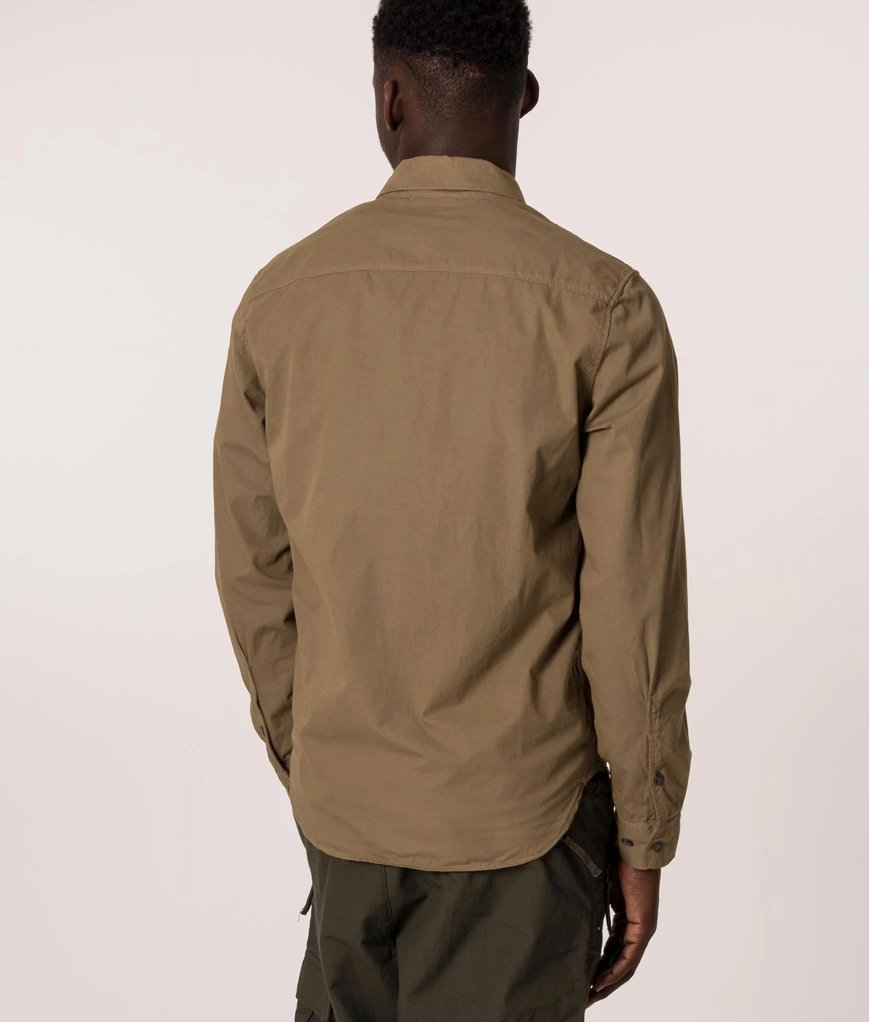 Zip Through Gabardine Overshirt - Image 4