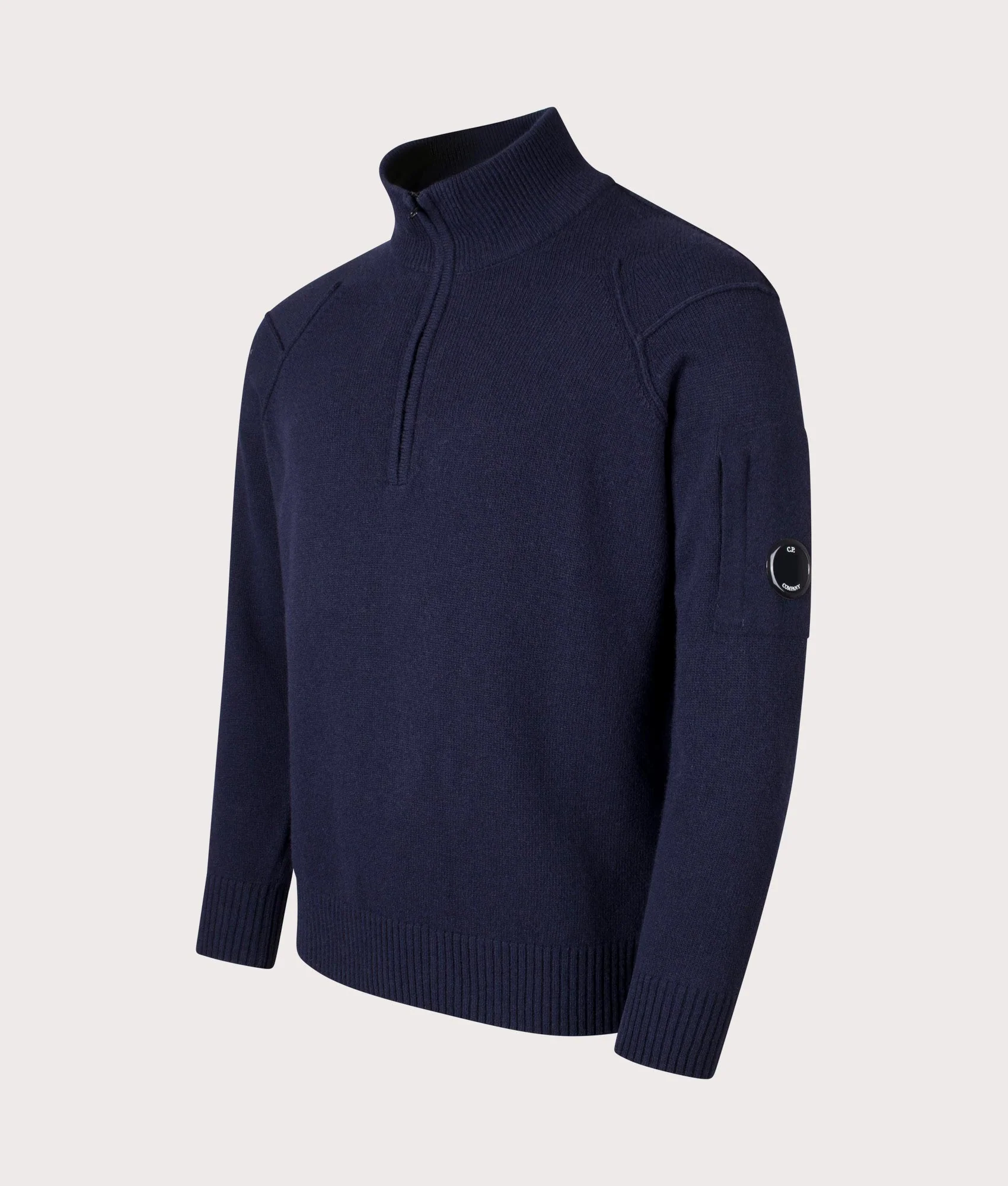 Lambswool Quarter Zip Knitted Jumper