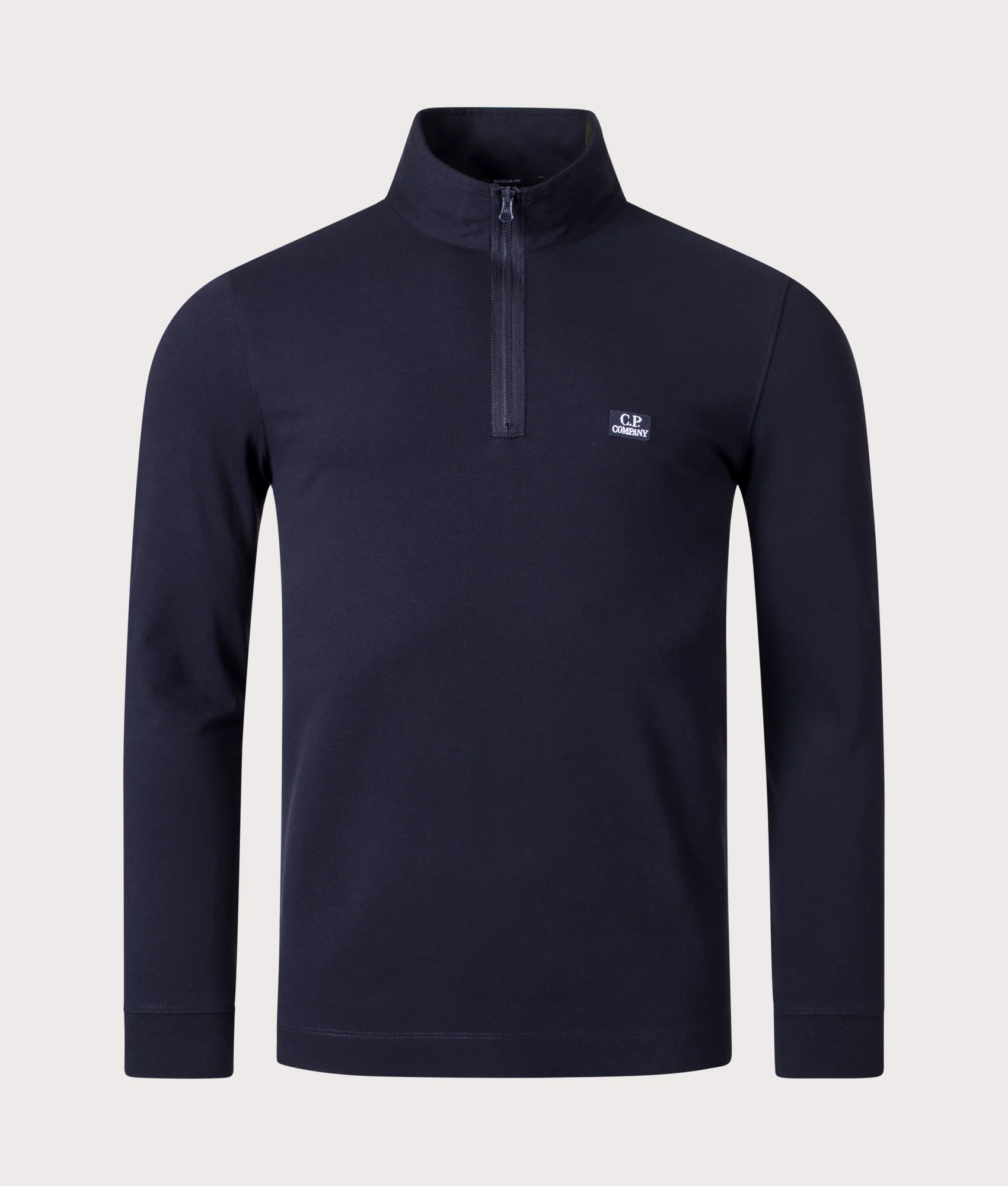 Long Sleeve Quarter Zip Stretch Piqué Polo Shirt