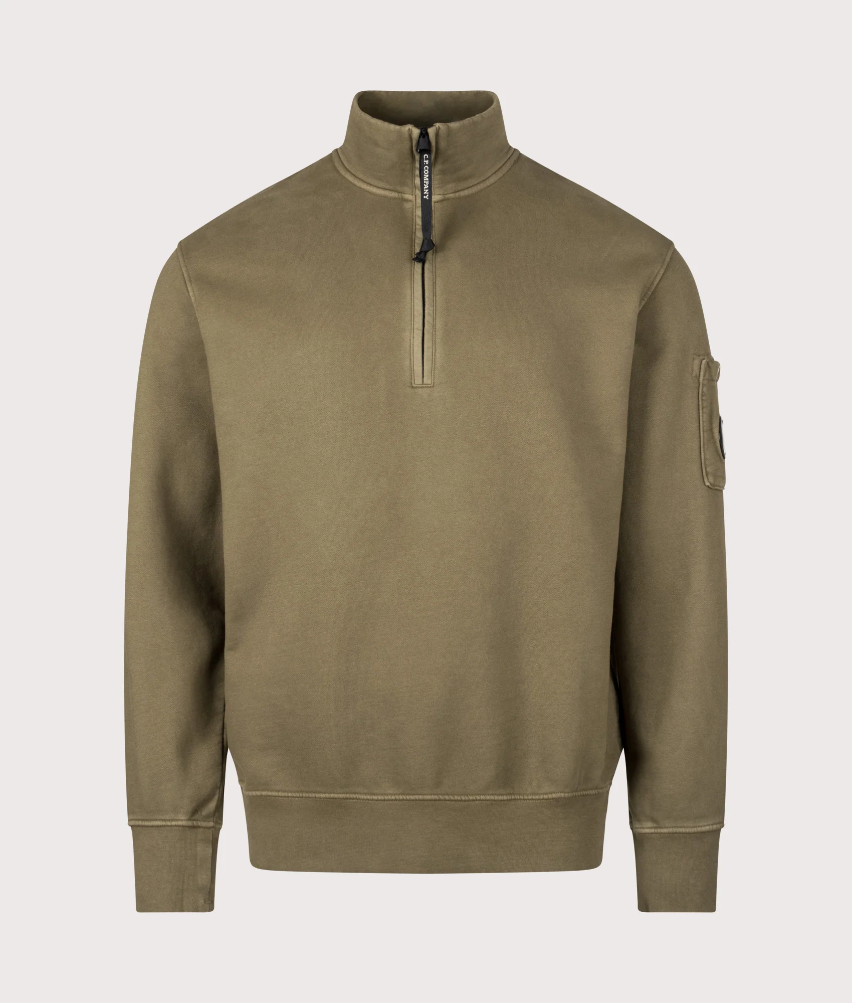 Diagonal Fleece Quarter Zip Sweatshirt - Image 3