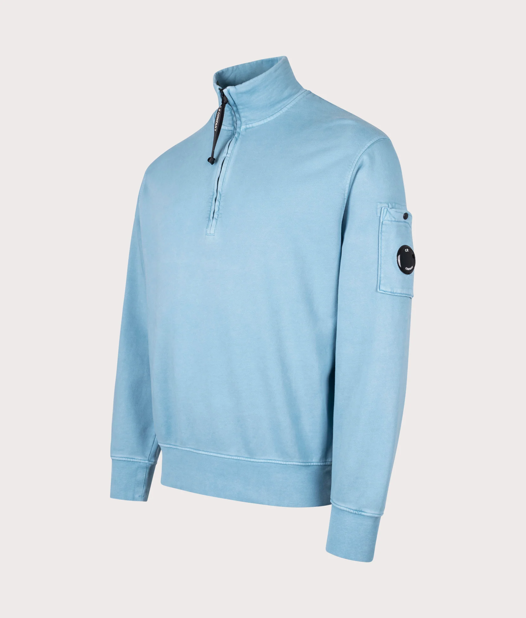Diagonal Fleece Quarter Zip Sweatshirt