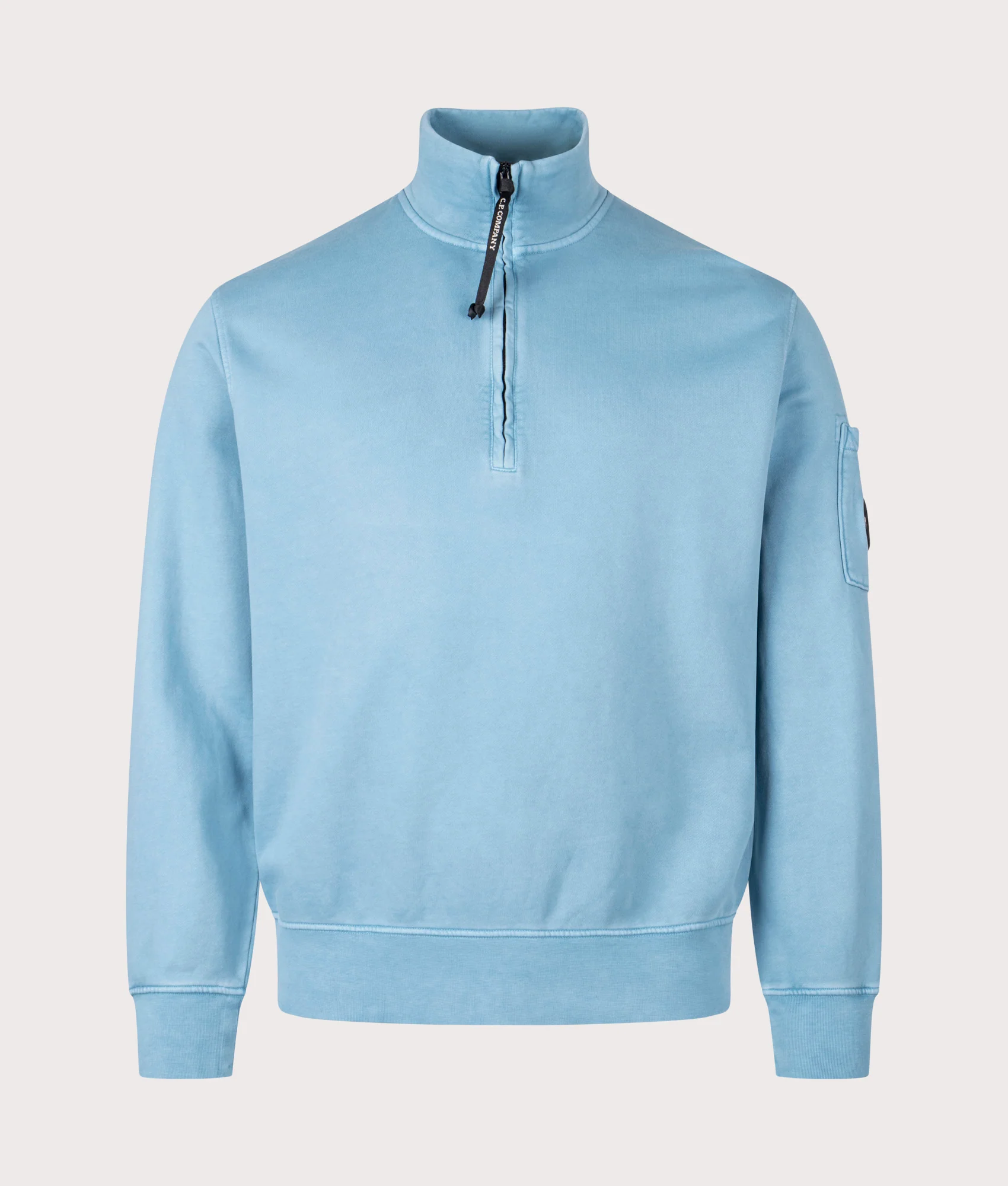 Diagonal Fleece Quarter Zip Sweatshirt - Image 3