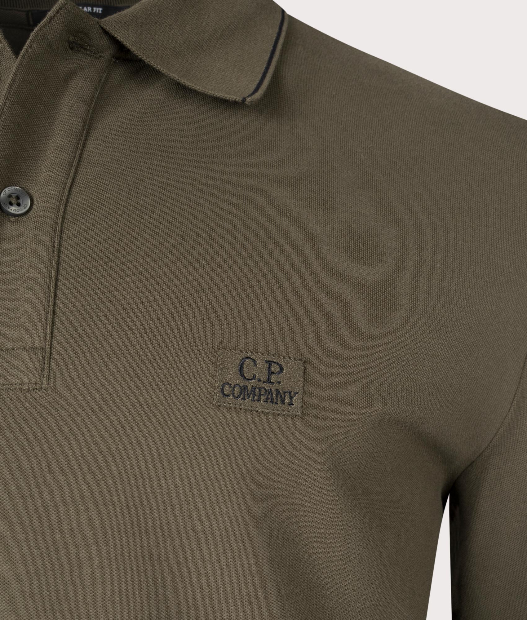 Stretch Piqué Long Sleeve Polo Shirt - Image 2