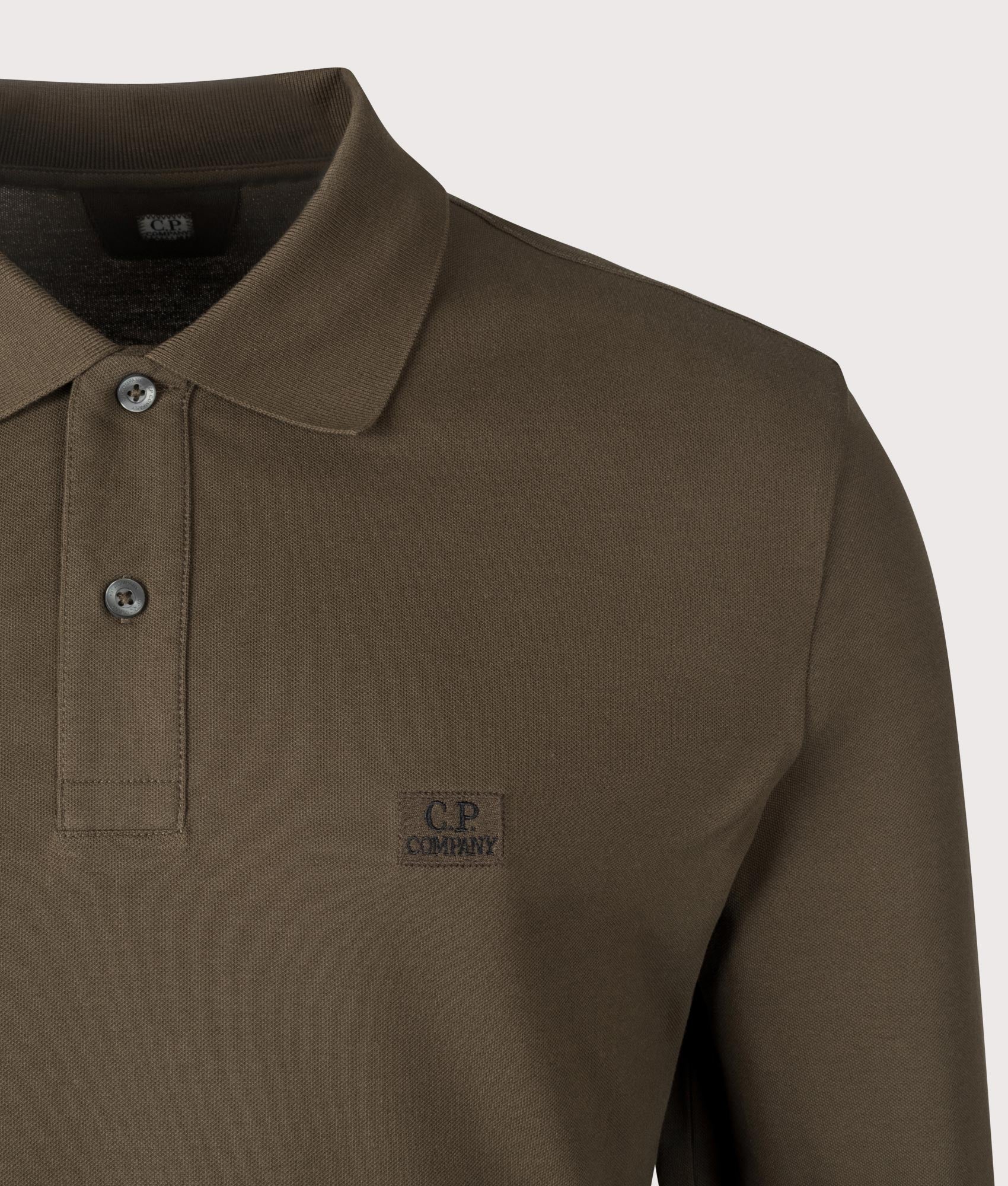 Stretch Piqué Long Sleeve Polo Shirt - Image 2
