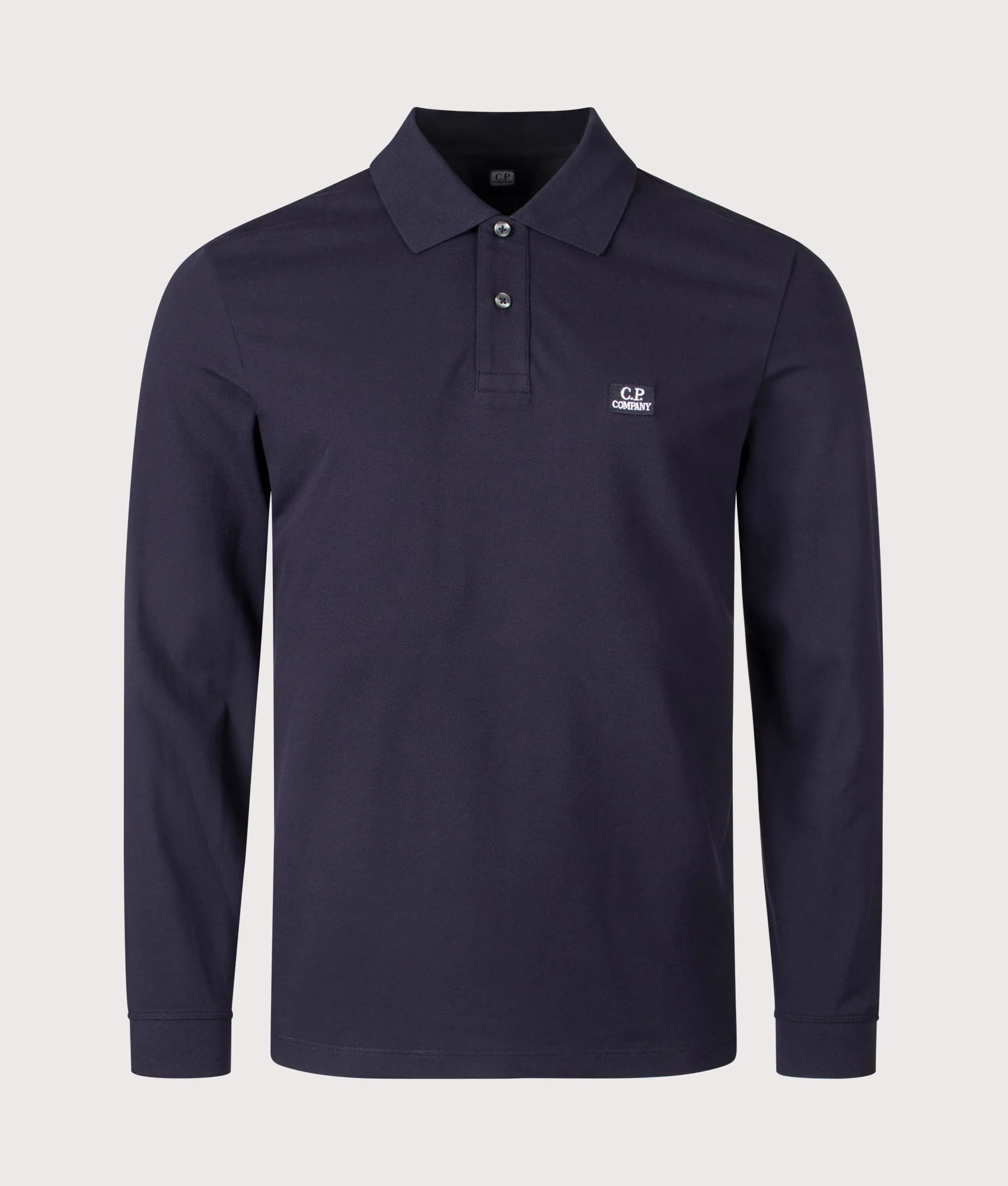 Stretch Piqué Long Sleeve Polo Shirt