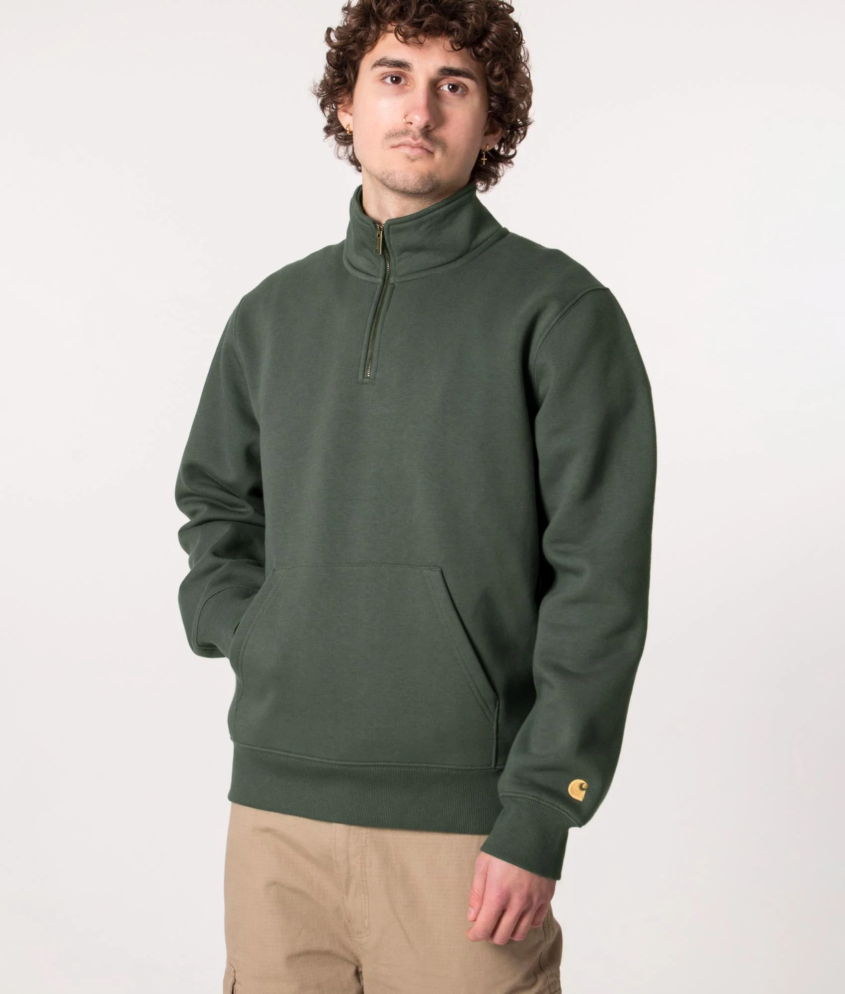 Regular Fit Quarter Zip Chase Sweatshirt