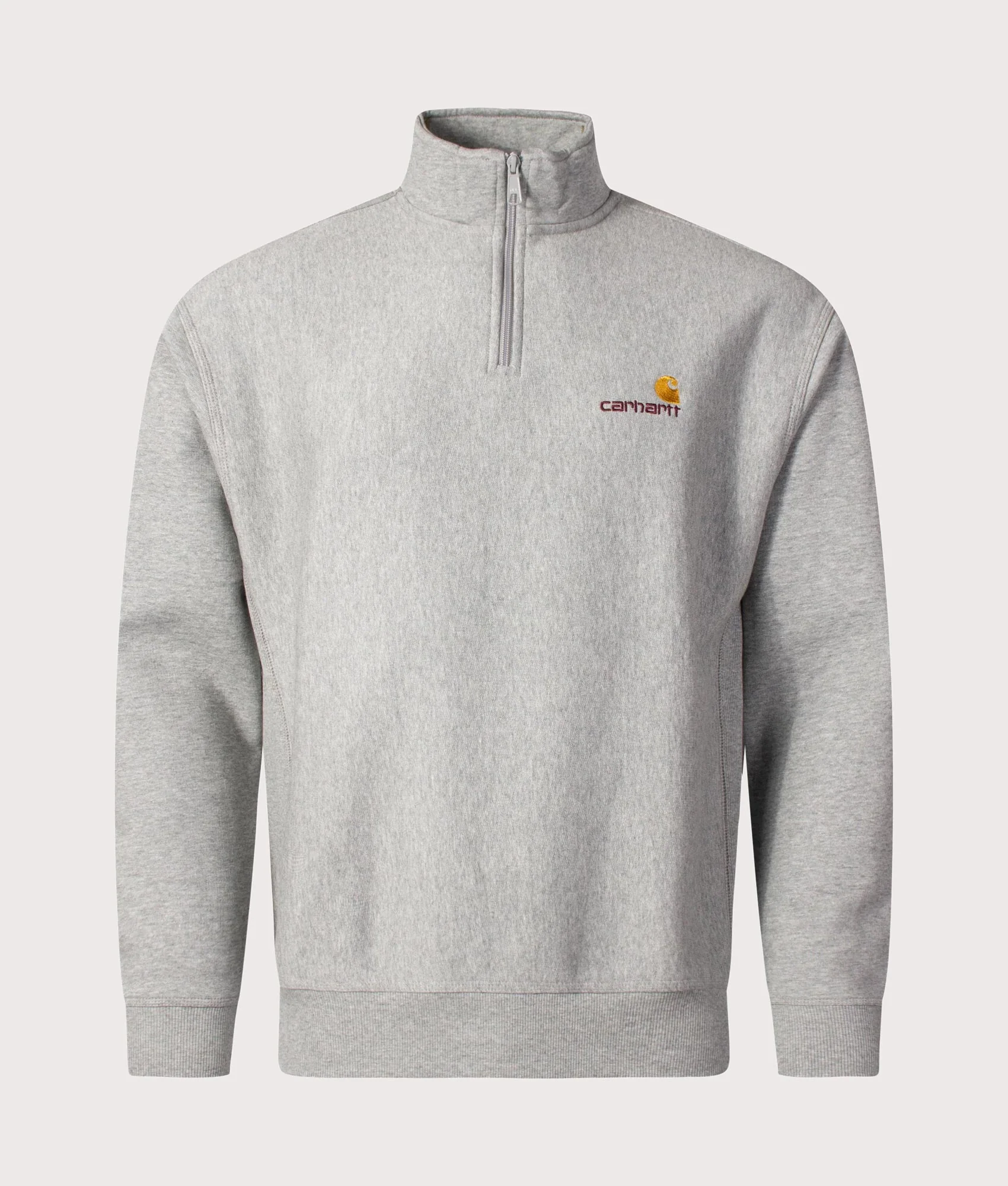 Loose Fit Quarter Zip American Script Sweatshirt