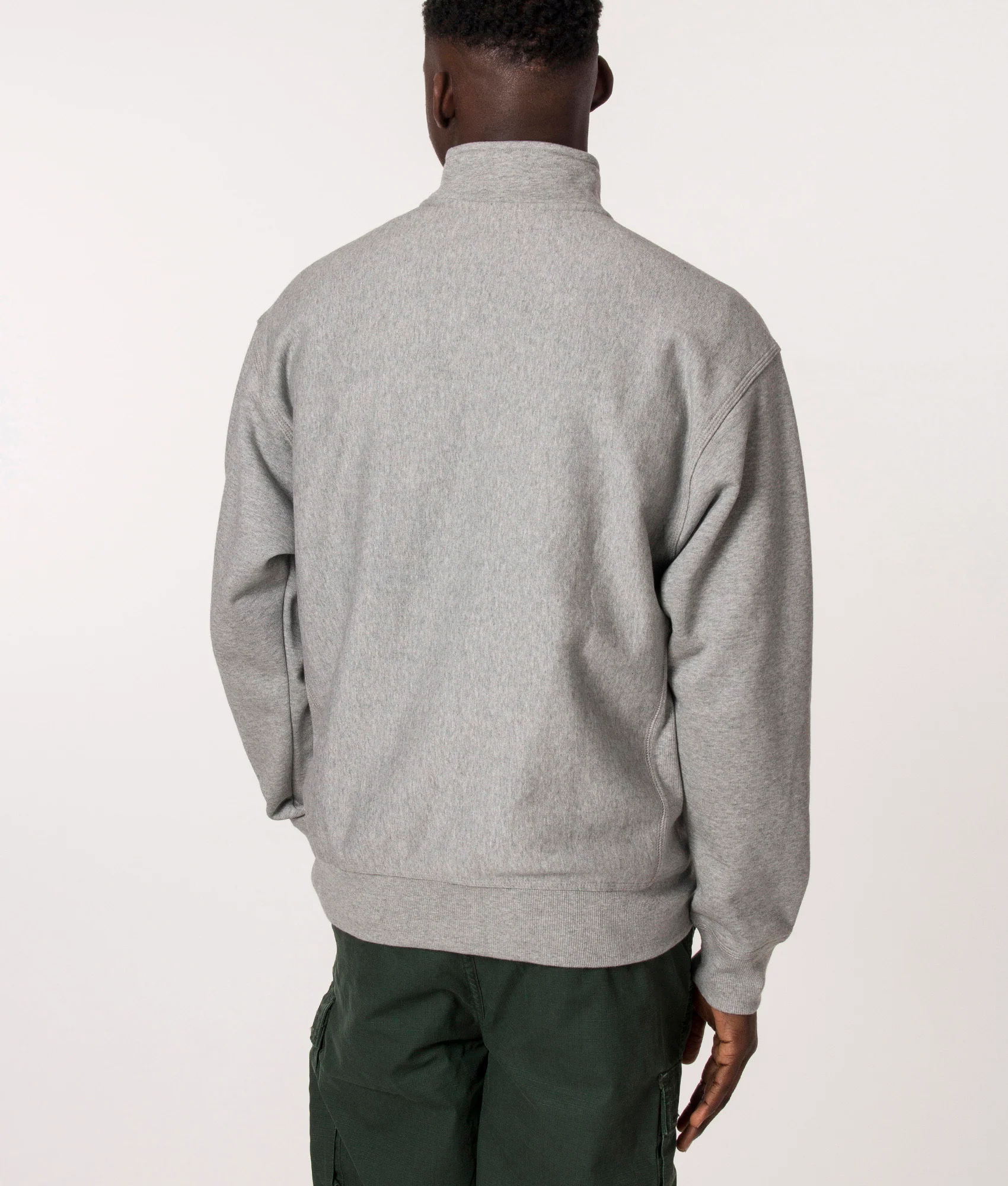Loose Fit Quarter Zip American Script Sweatshirt - Image 4