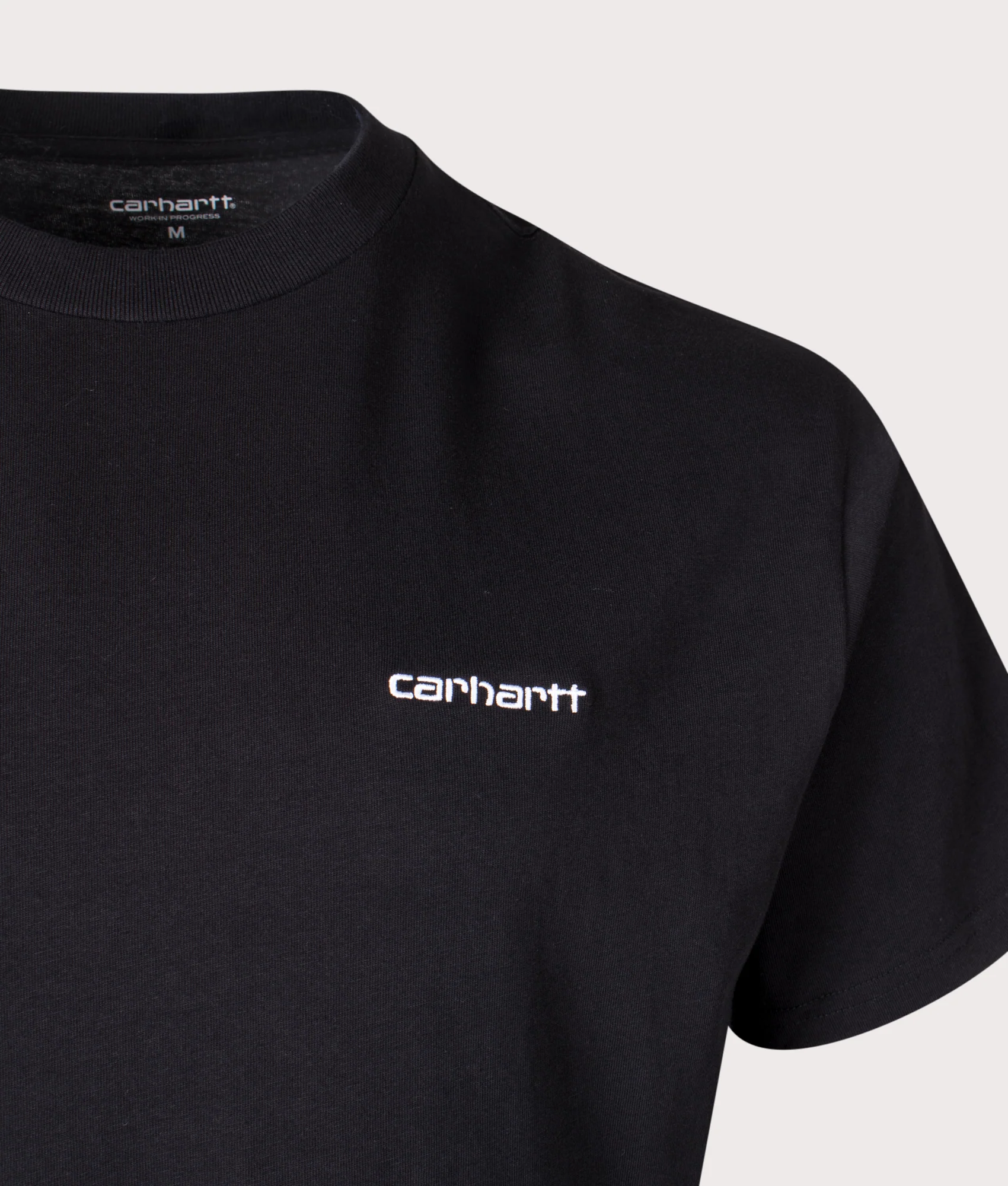 Loose Fit Script Embroidery T-Shirt - Image 3