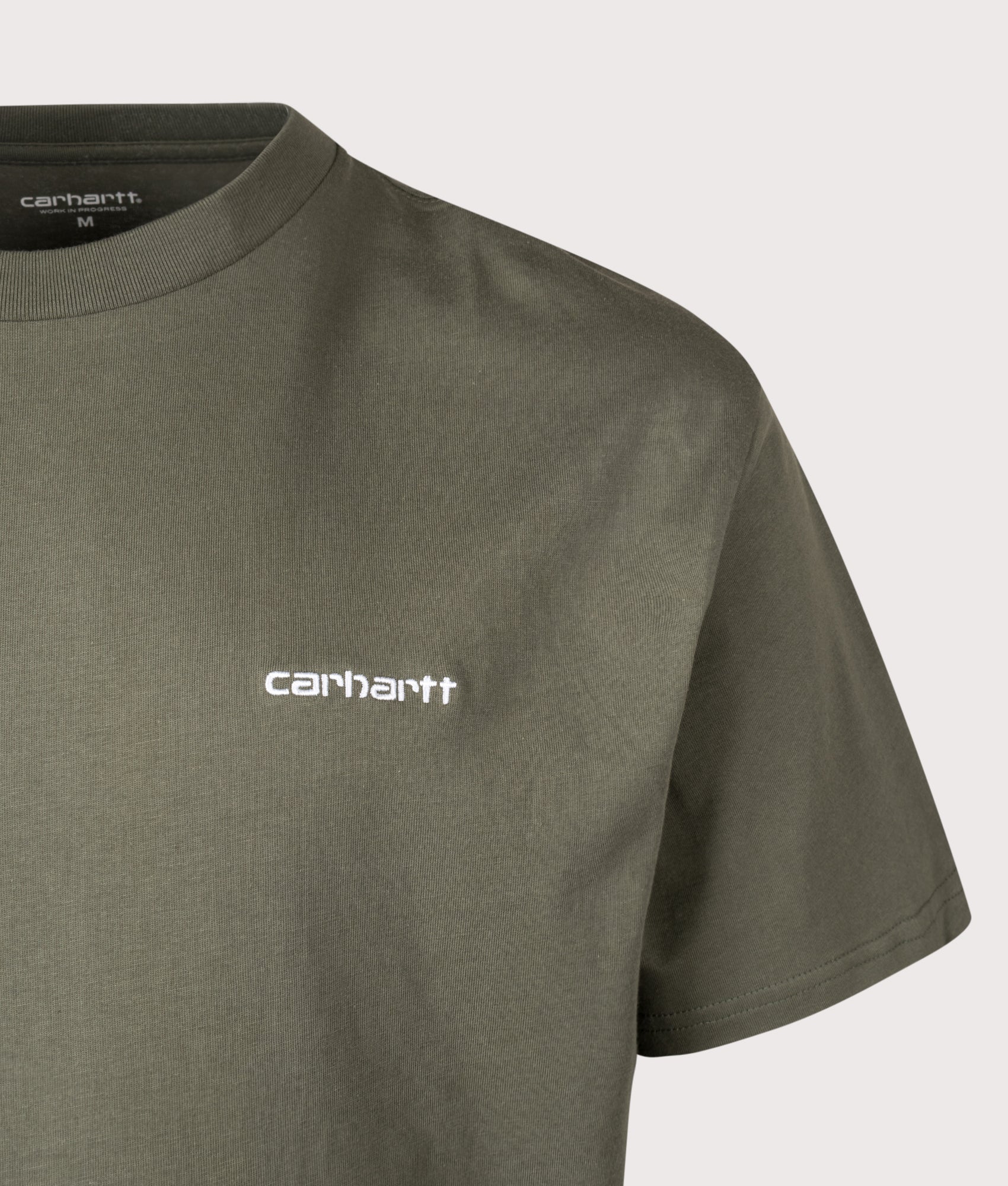 Loose Fit Script Embroidery T-Shirt - Image 2