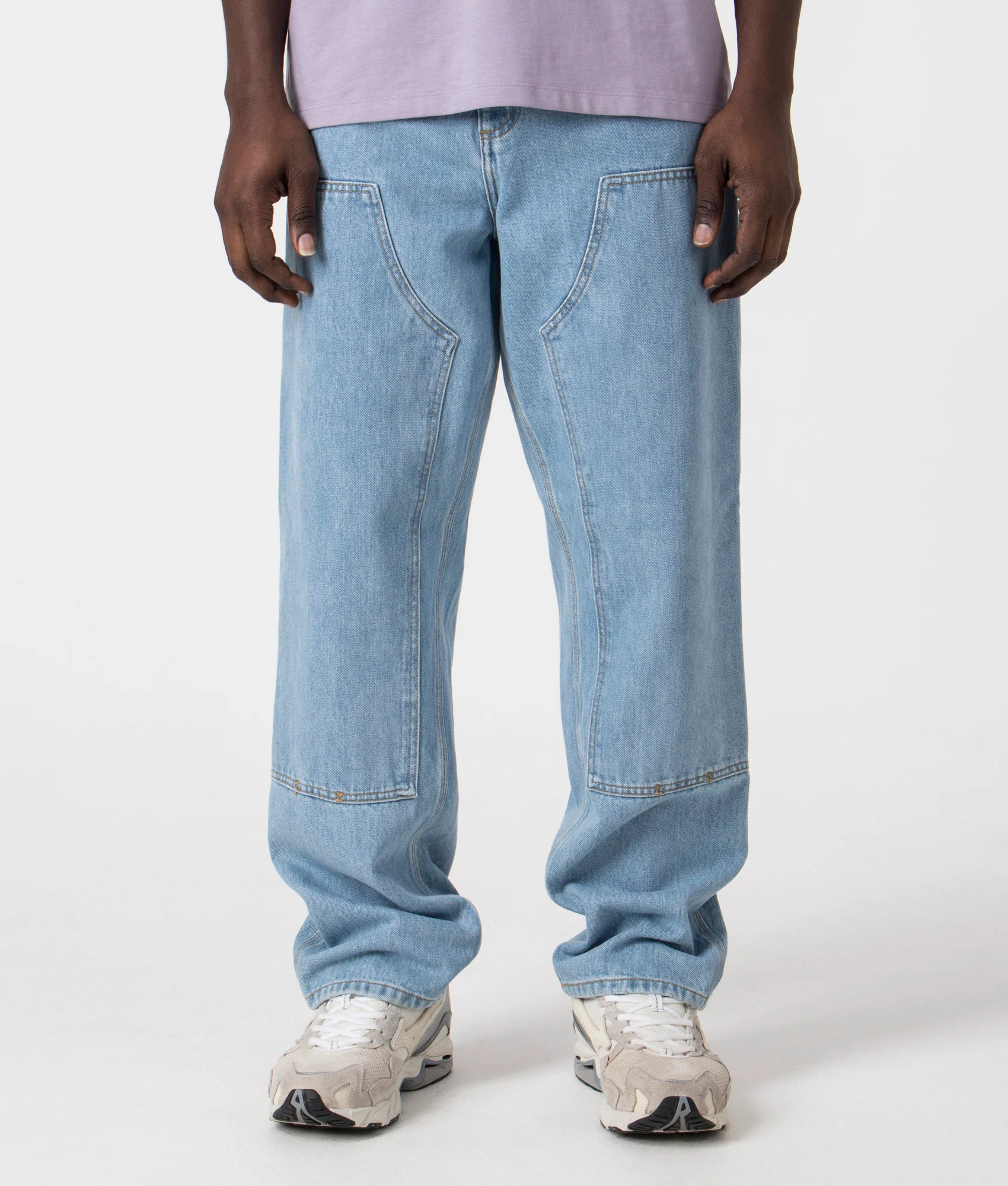 Relaxed Fit Double Knee Pants - Image 2