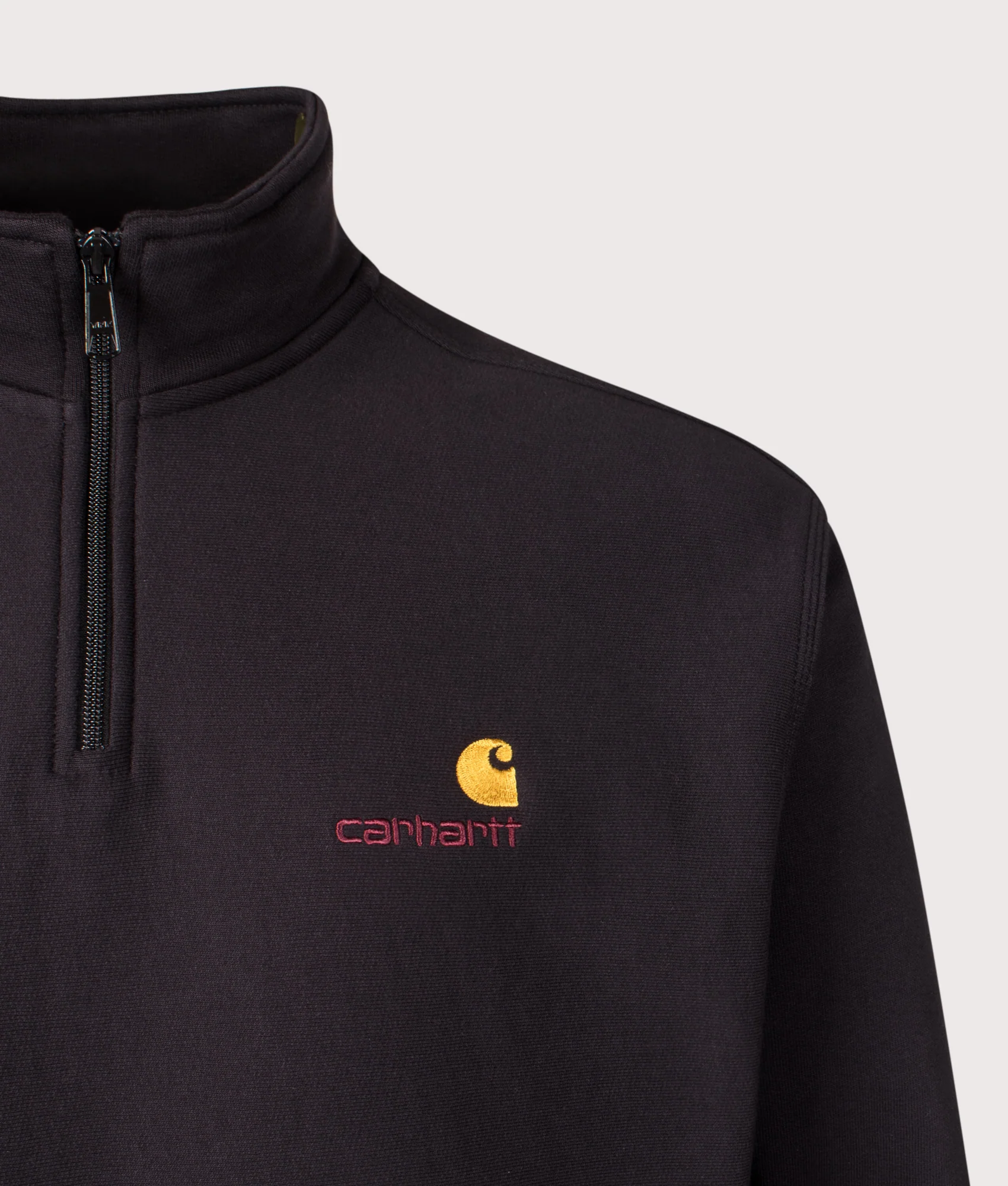 Loose Fit Quarter Zip American Script Sweatshirt - Image 2