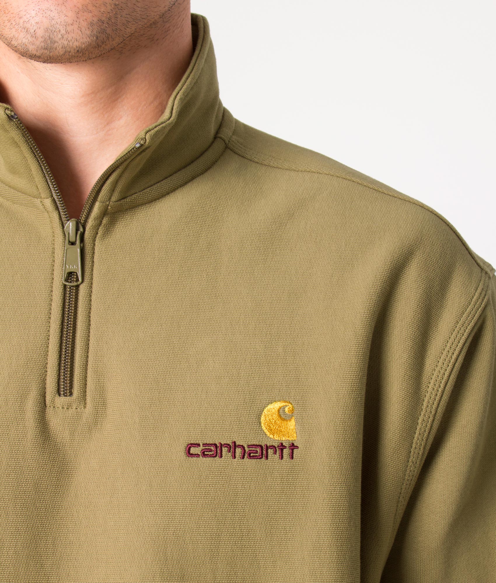 Loose Fit Quarter Zip American Script Sweatshirt - Image 2