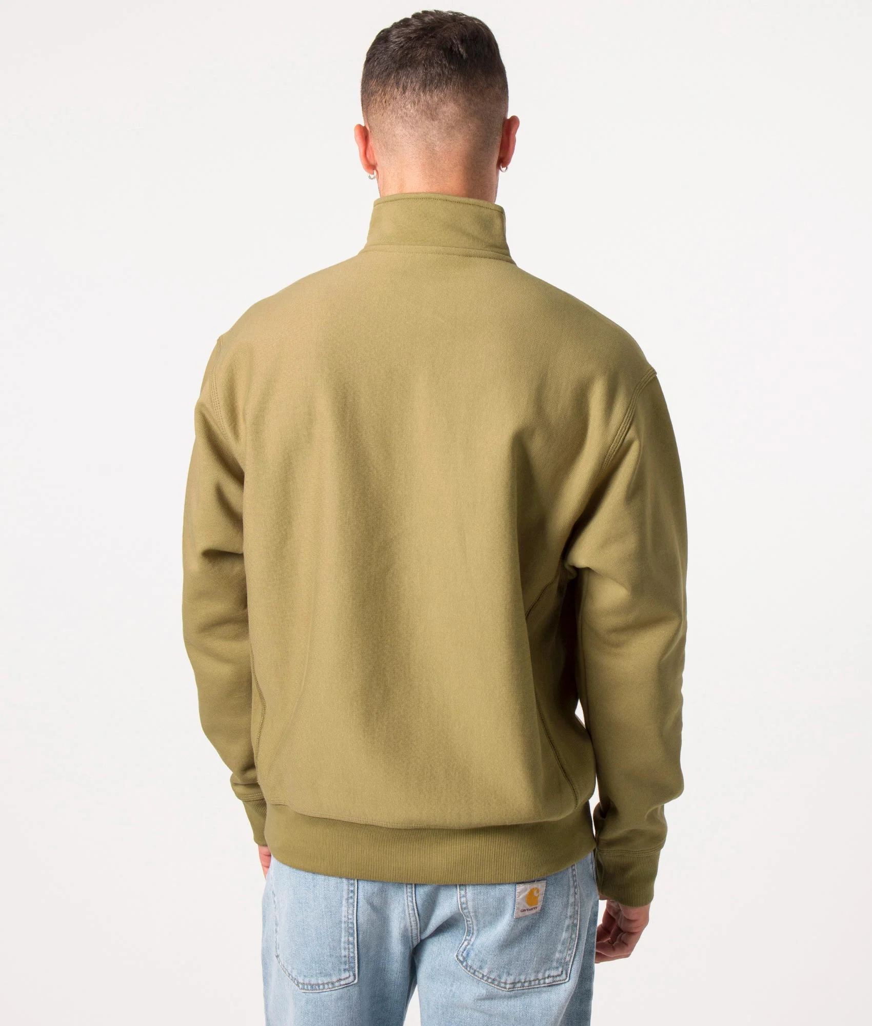 Loose Fit Quarter Zip American Script Sweatshirt - Image 3