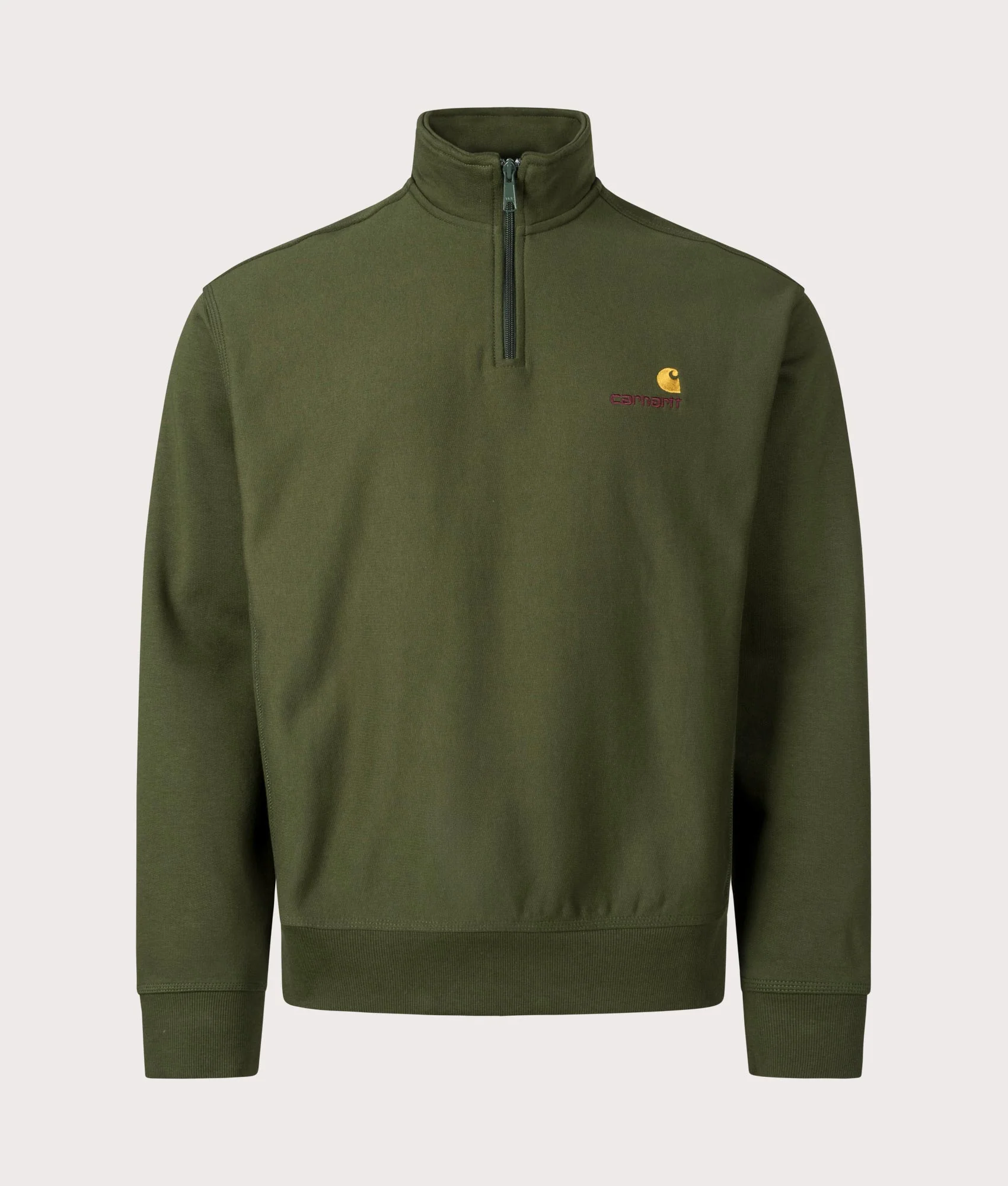Loose Fit Quarter Zip American Script Sweatshirt