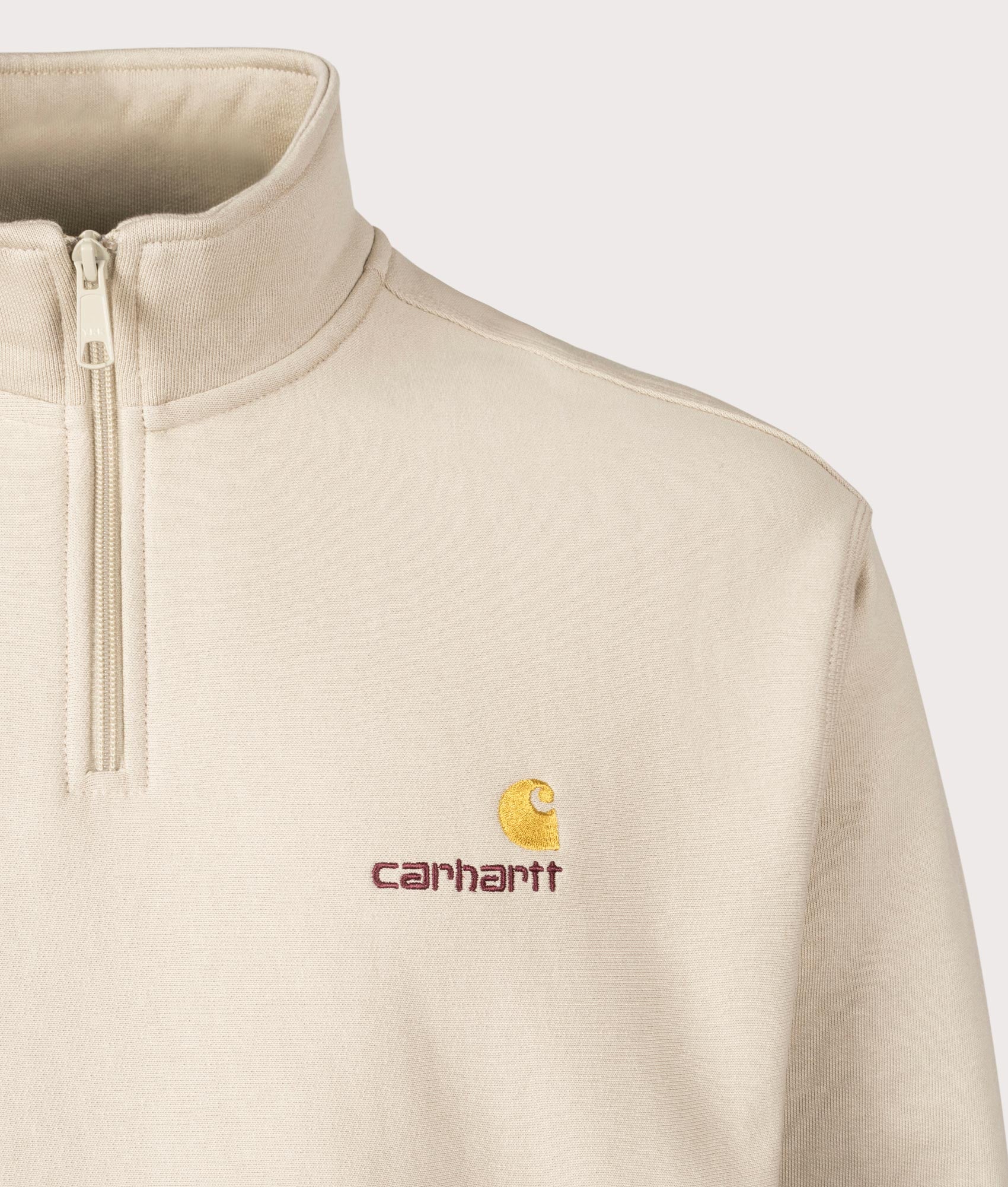 Loose Fit Quarter Zip American Script Sweatshirt - Image 2