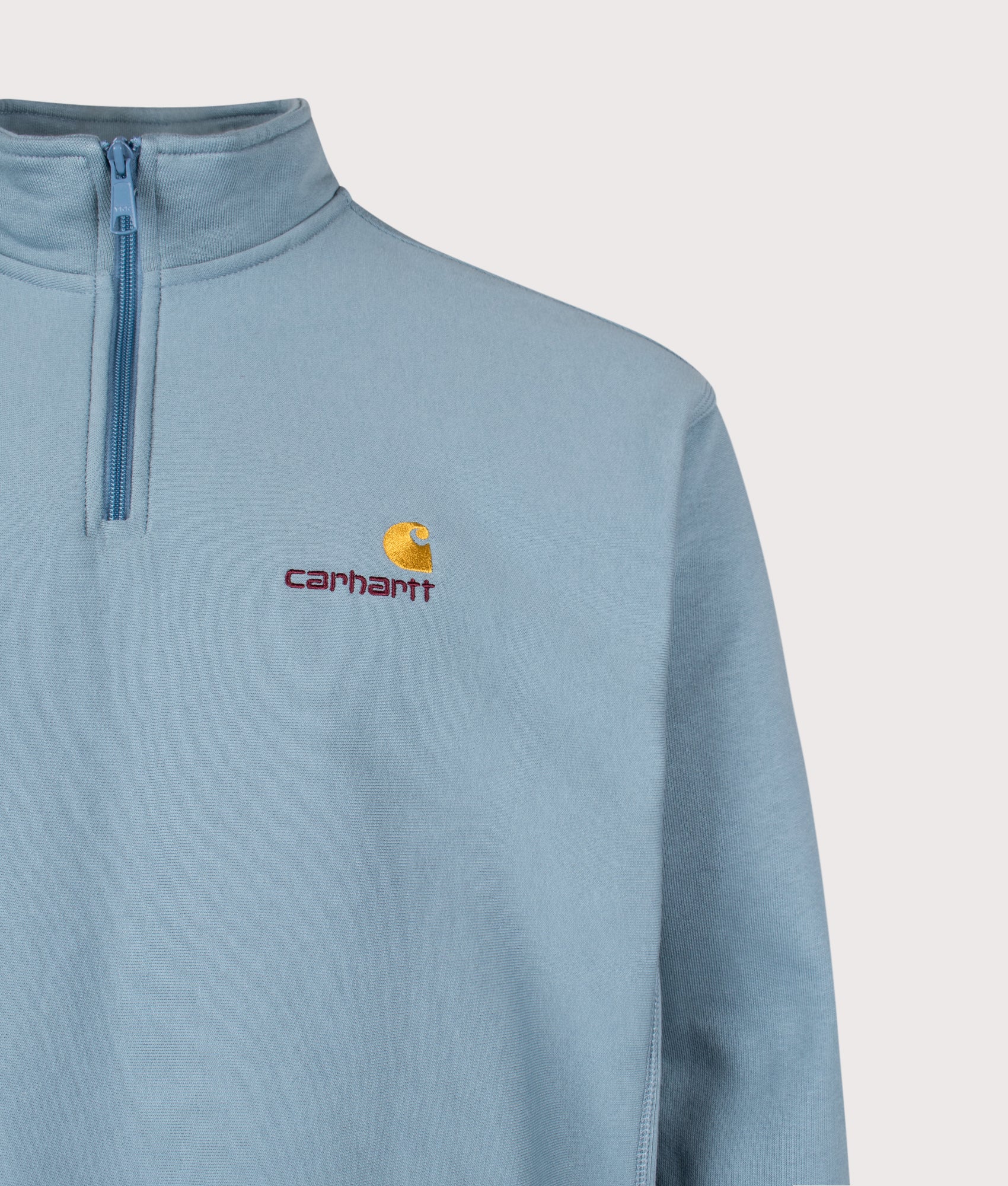 Loose Fit Quarter Zip American Script Sweatshirt - Image 2