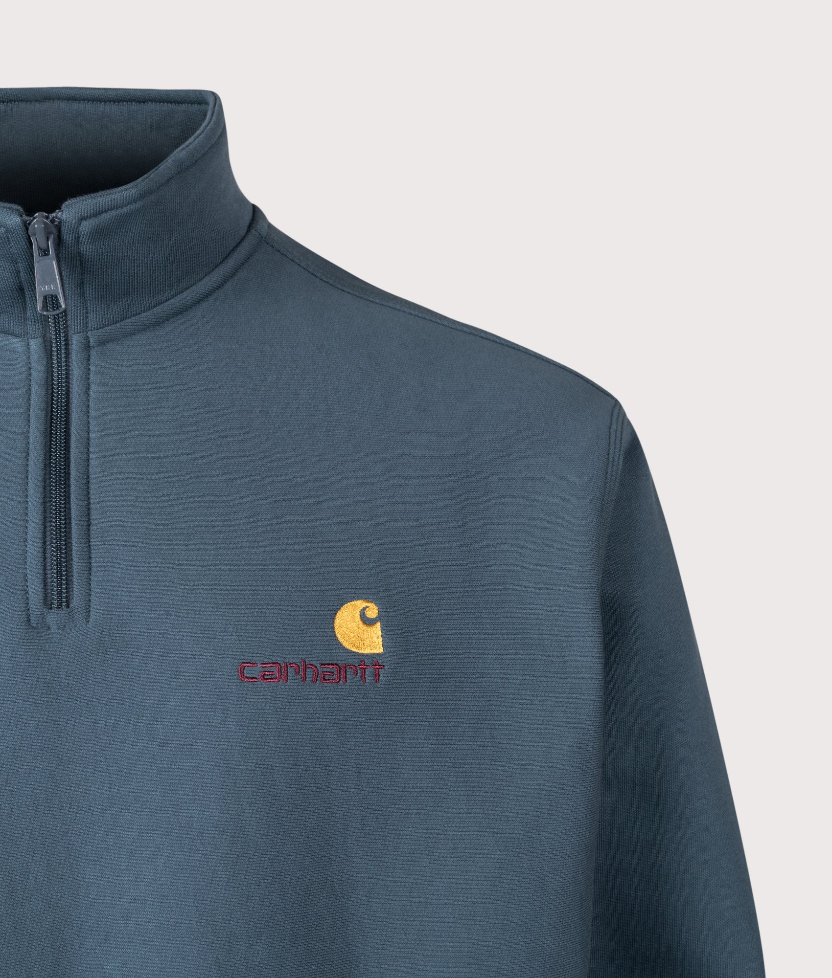 Loose Fit Quarter Zip American Script Sweatshirt - Image 2