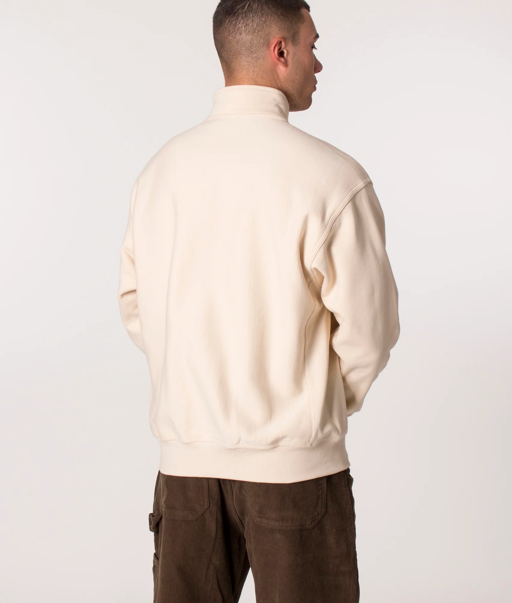 Loose Fit Quarter Zip American Script Sweatshirt - Image 3
