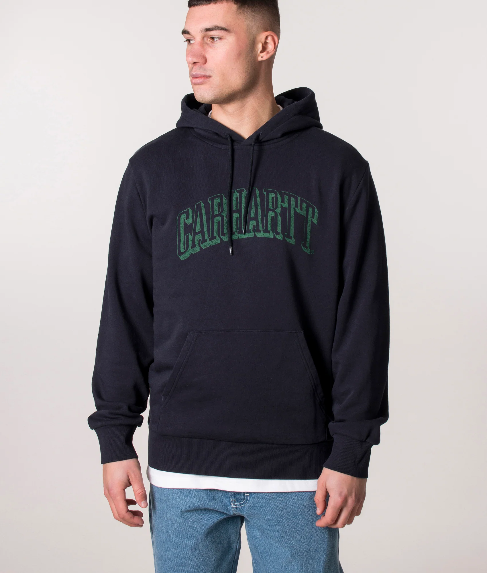Loose Fit Scrawl Logo Hoodie