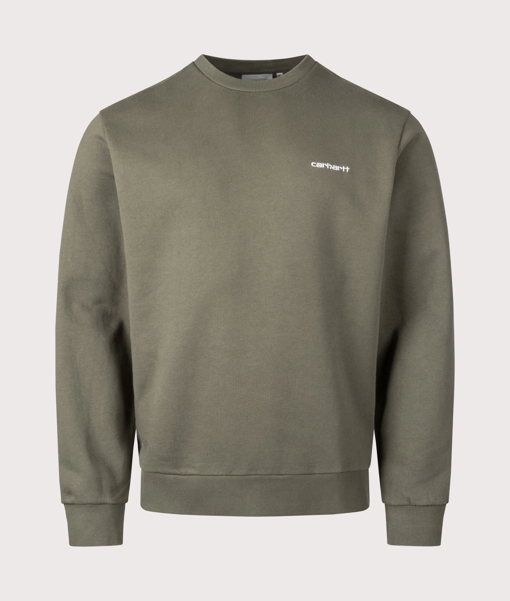 Regular Fit Script Embroidery Sweatshirt