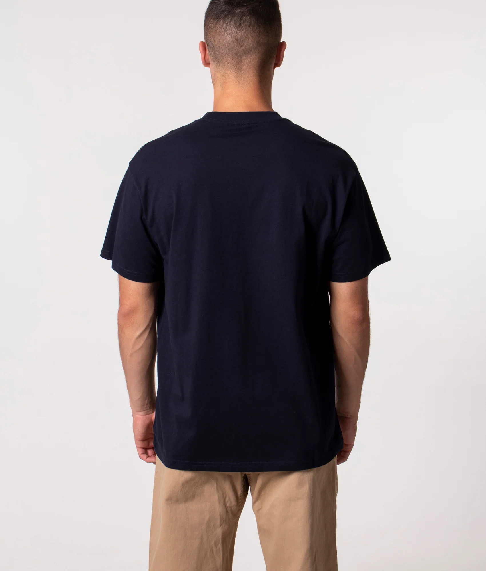 Loose Fit Script Embroidery T-Shirt - Image 3