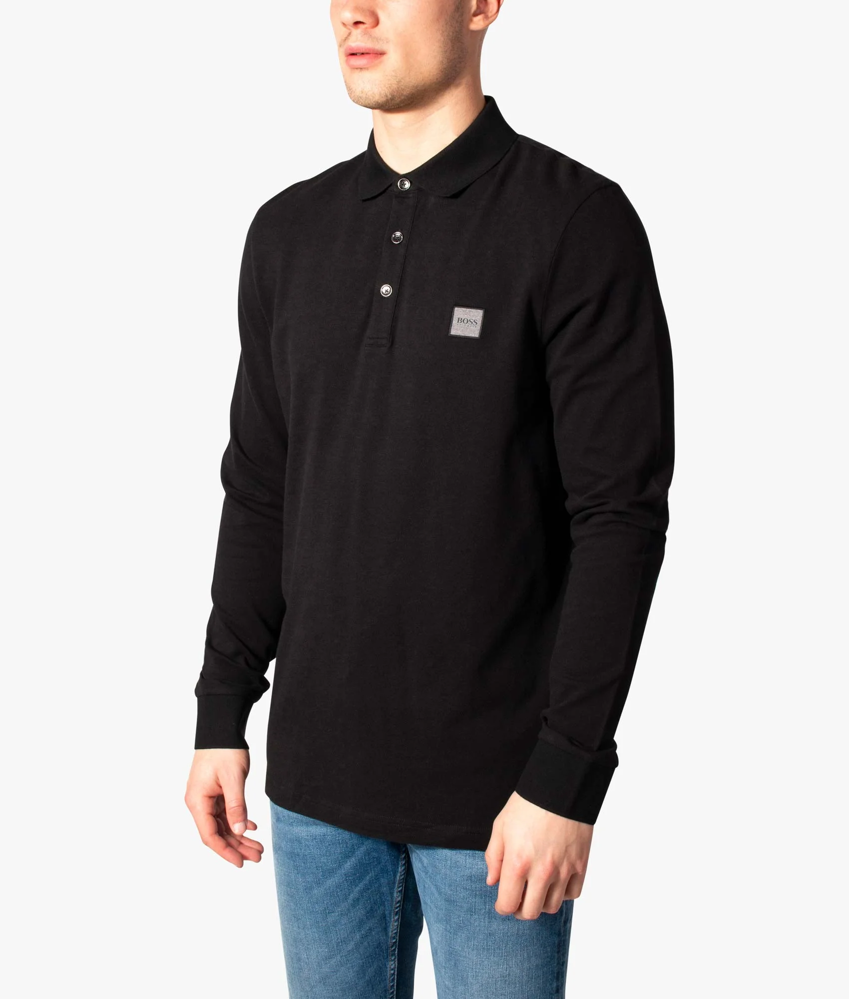 Casual Passerby Slim Fit Long Sleeve Polo - Image 3