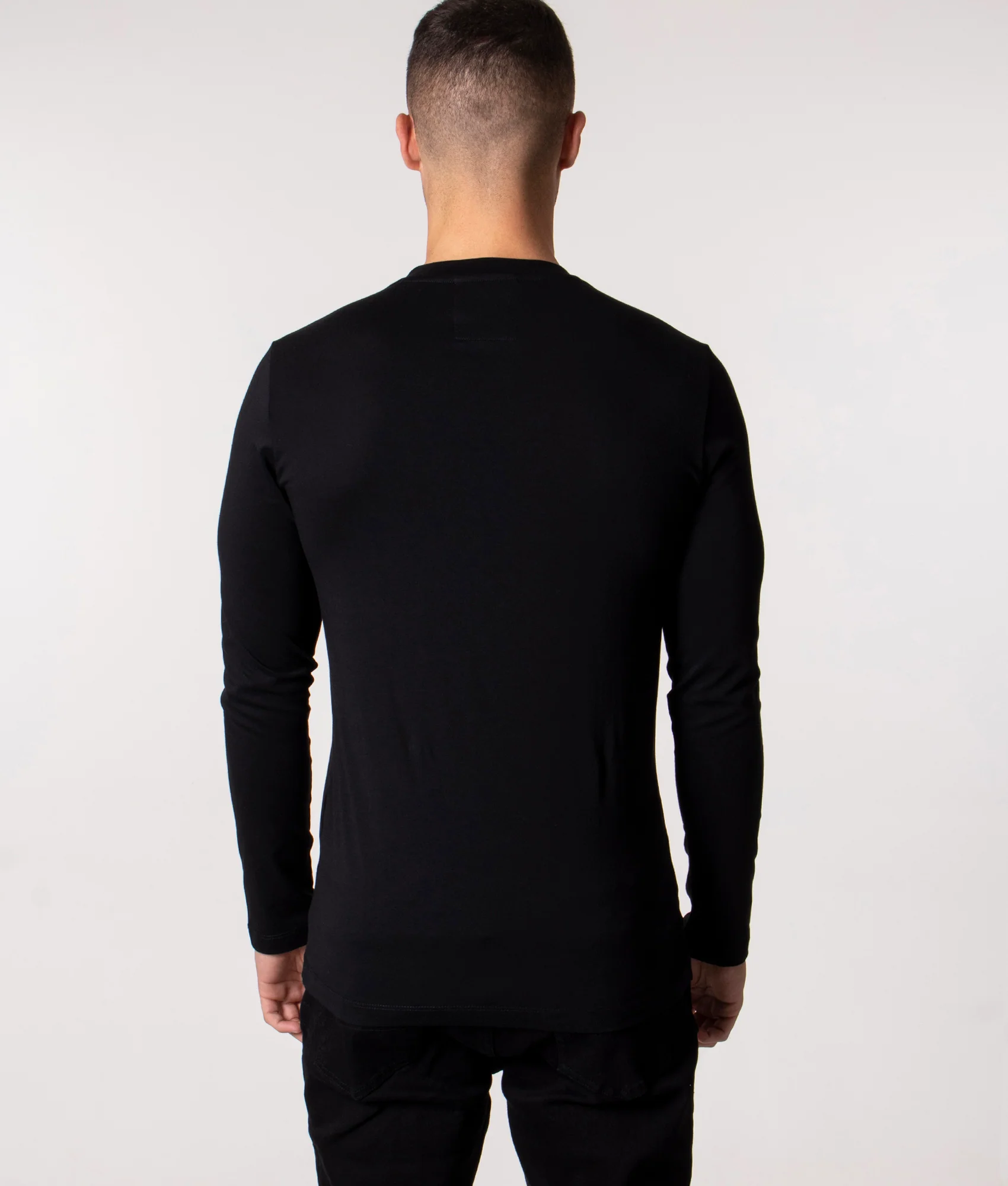 Slim Fit Long Sleeved Large Logo Eagle T-Shirt - Image 3