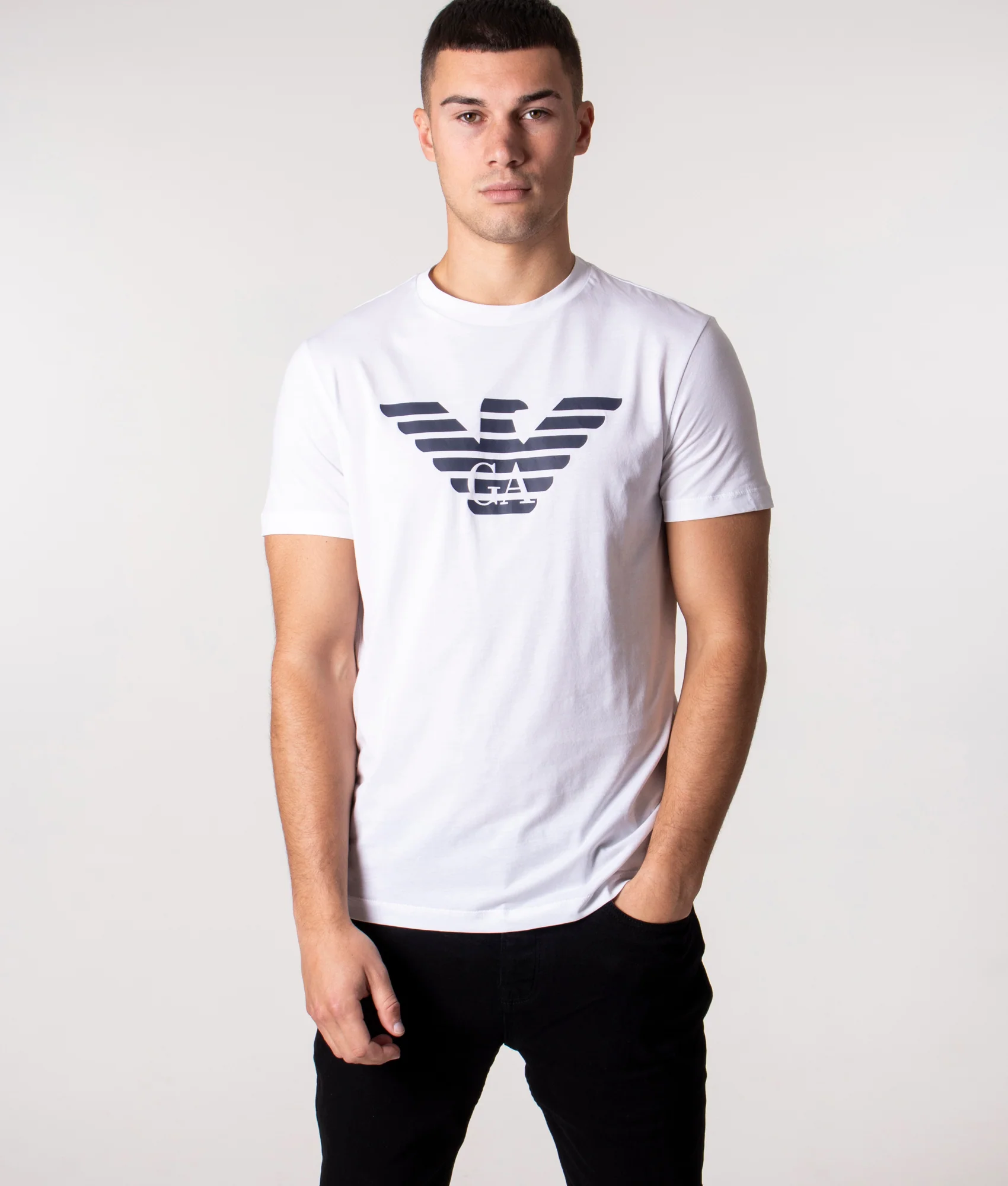 Slim Fit Pima Jersey Eagle Logo T-Shirt