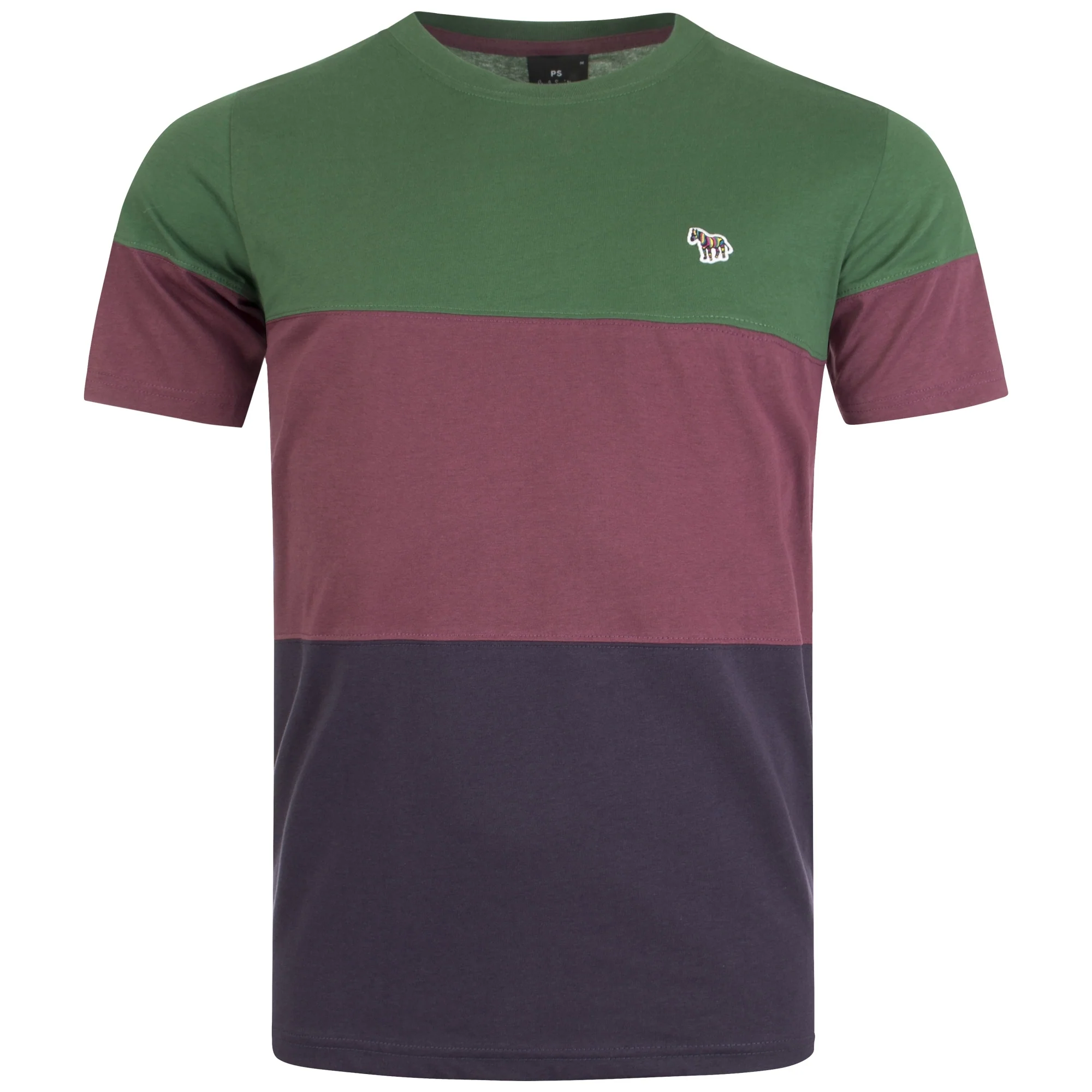 Regular Fit Colour Block Zebra T-Shirt