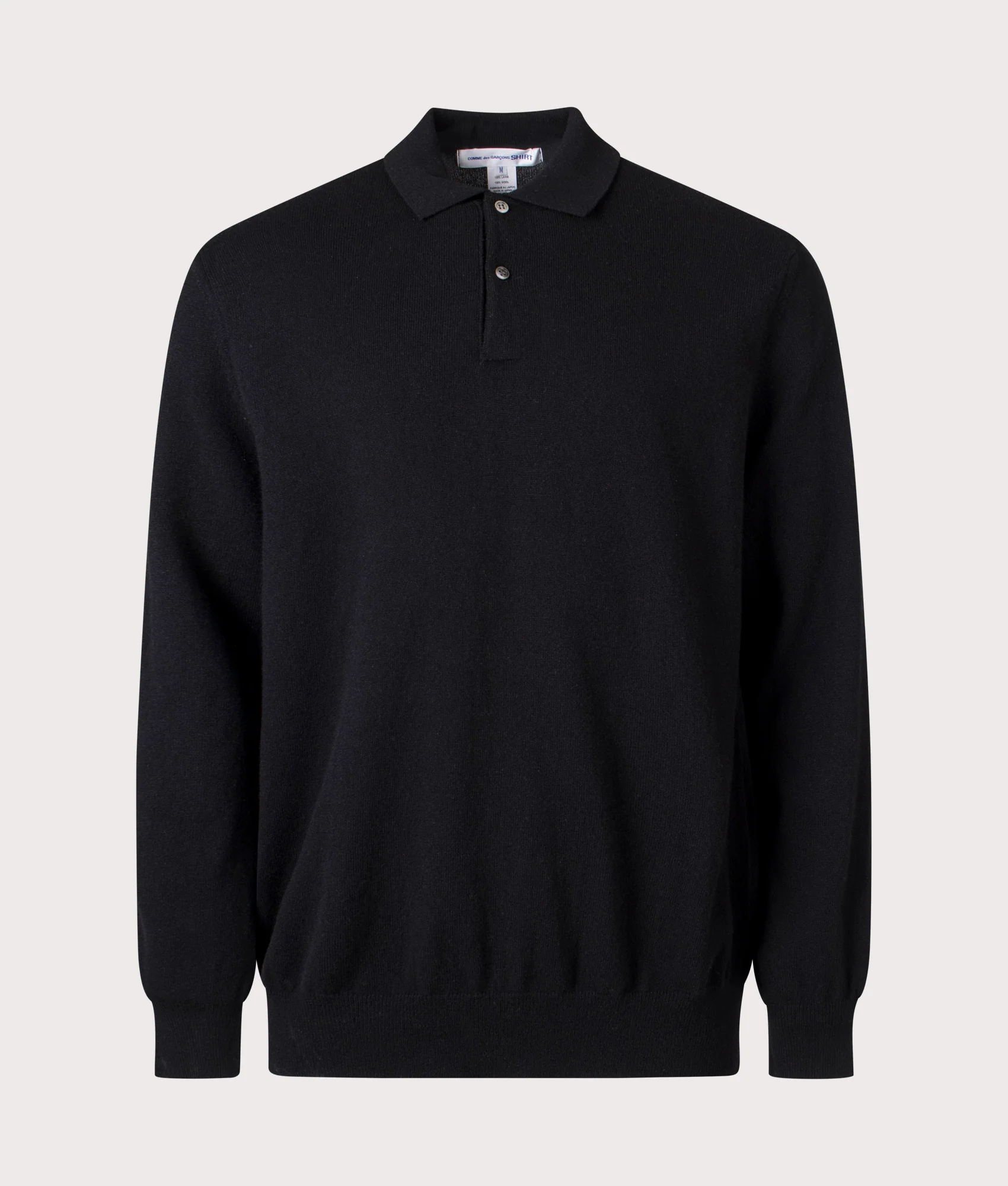Long Sleeve Knit Polo Shirt