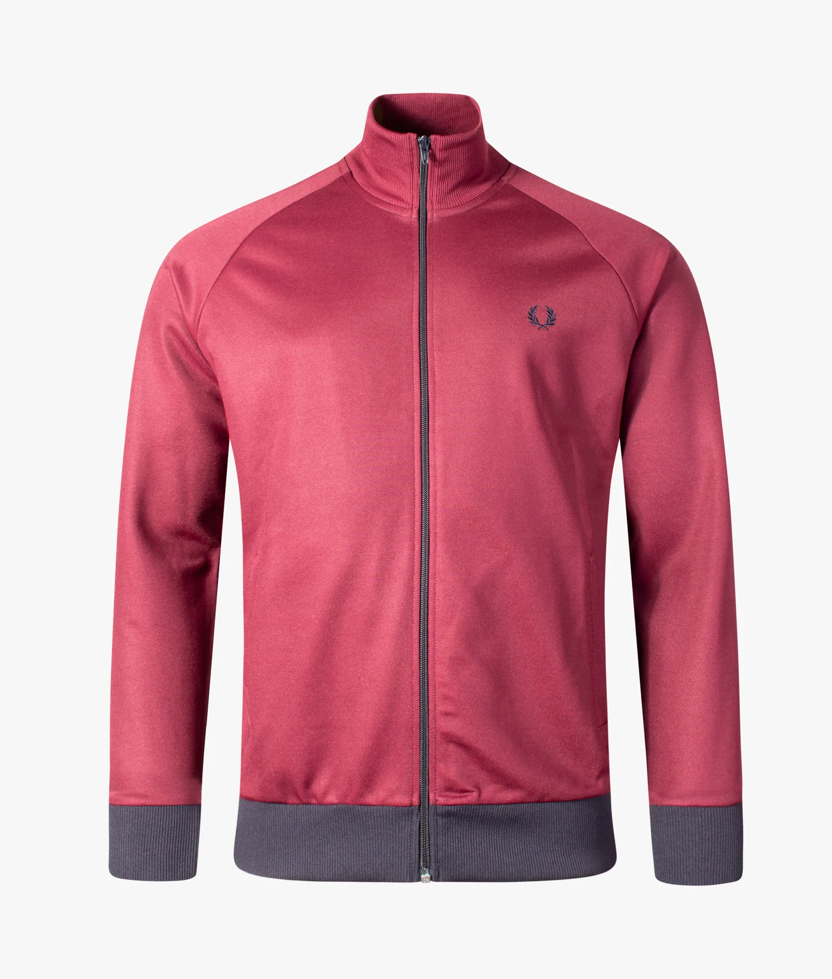 Regular Fit Contrast Trim Track Top