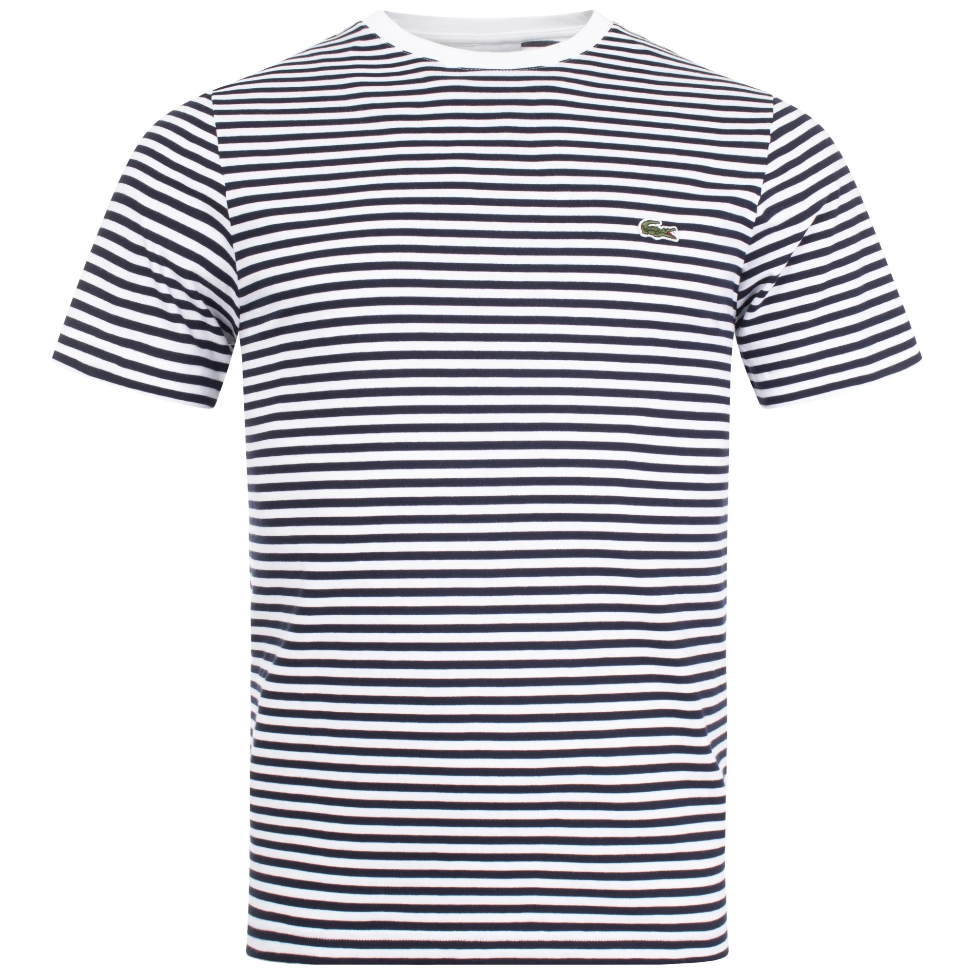 Crew Neck Striped Cotton T-Shirt