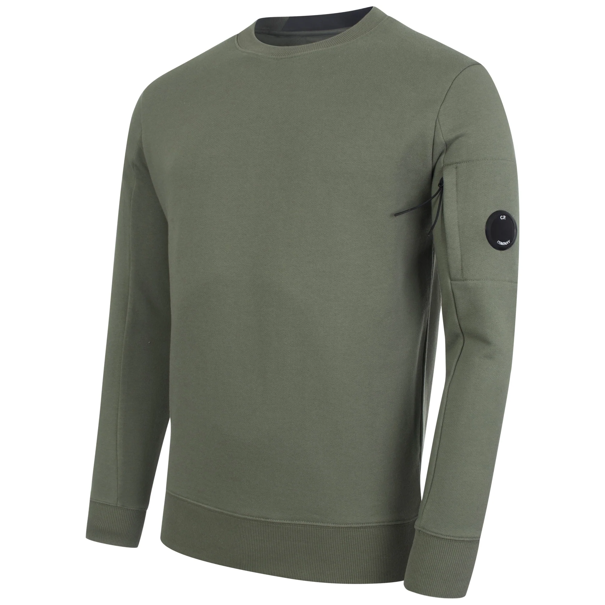 Diagonal Raised Fleece Lens Crew Sweatshirt