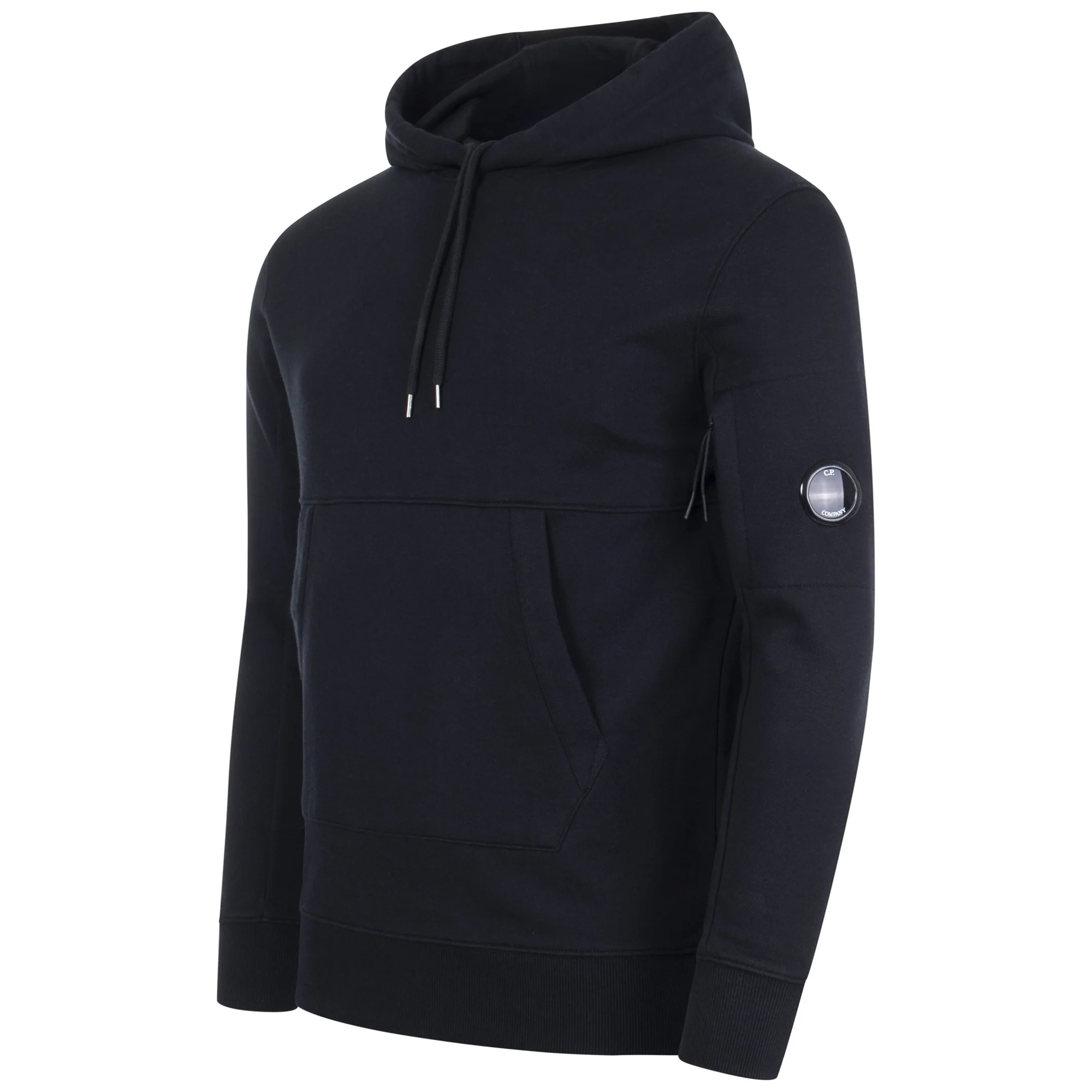 Diagonal Raised Fleece Lens Hooded Sweatshirt