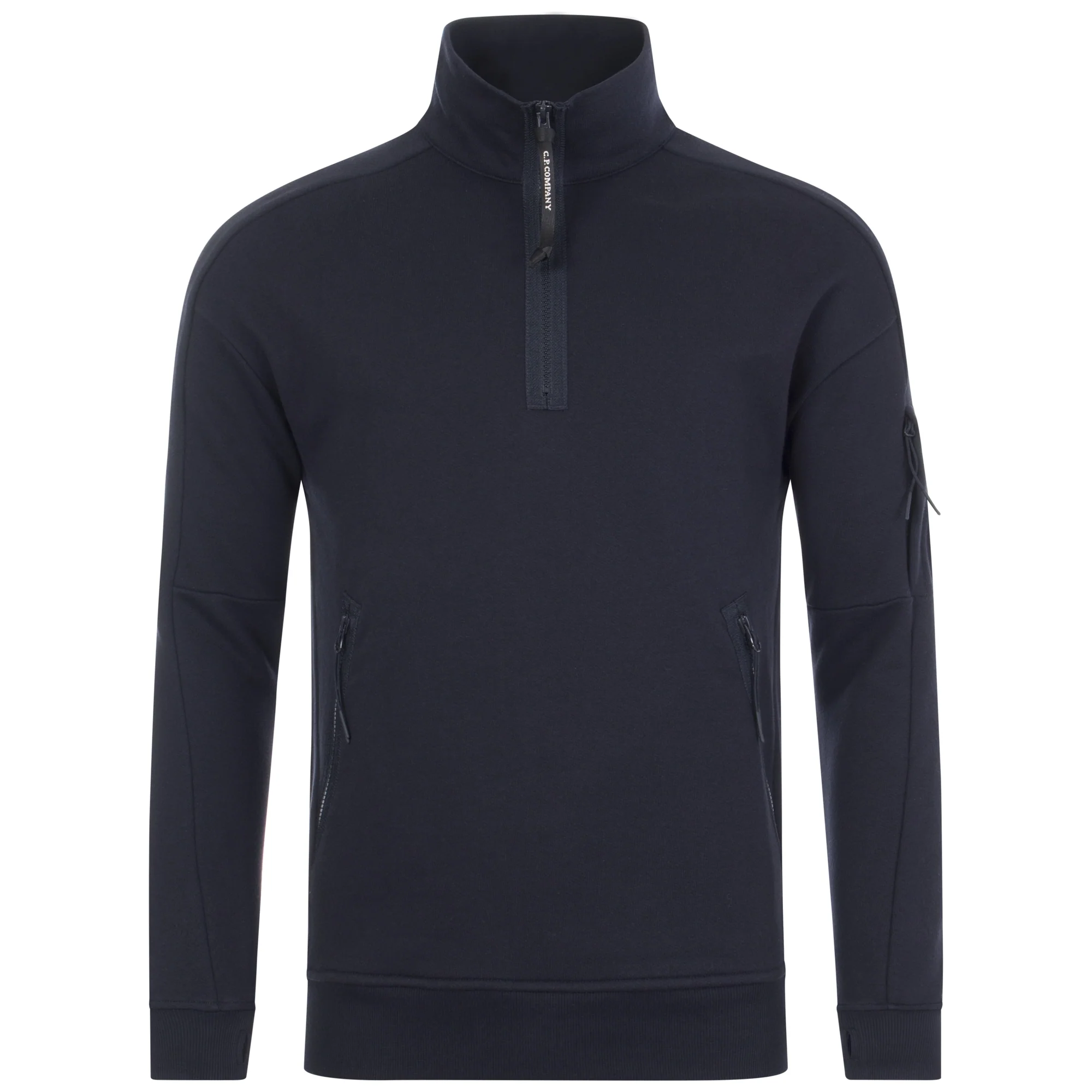 Diagonal Raised Fleece Quarter Zip Lens Sweatshirt - Image 2