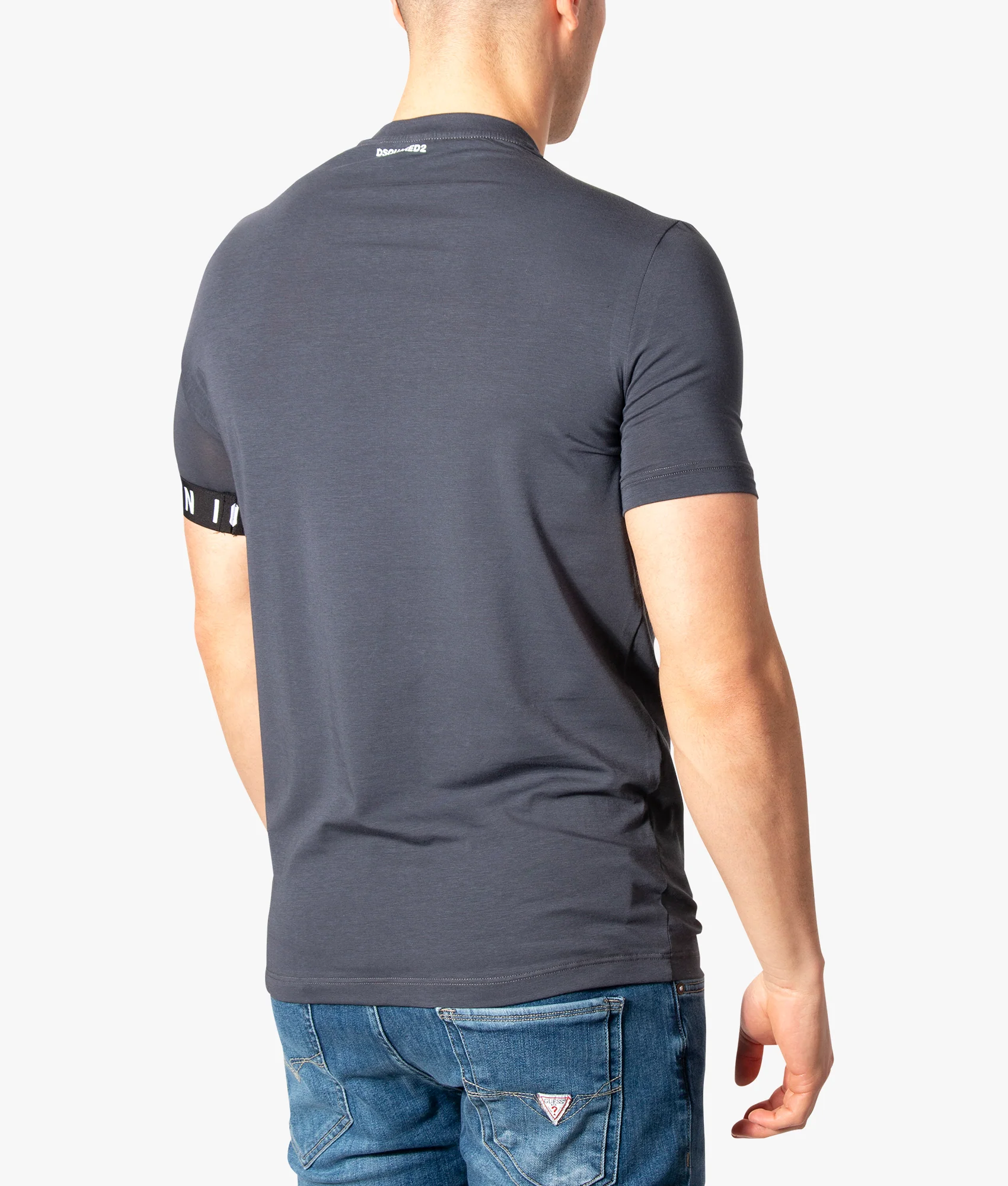 Icon Single Sleeve Band Round Neck T-Shirt - Image 6