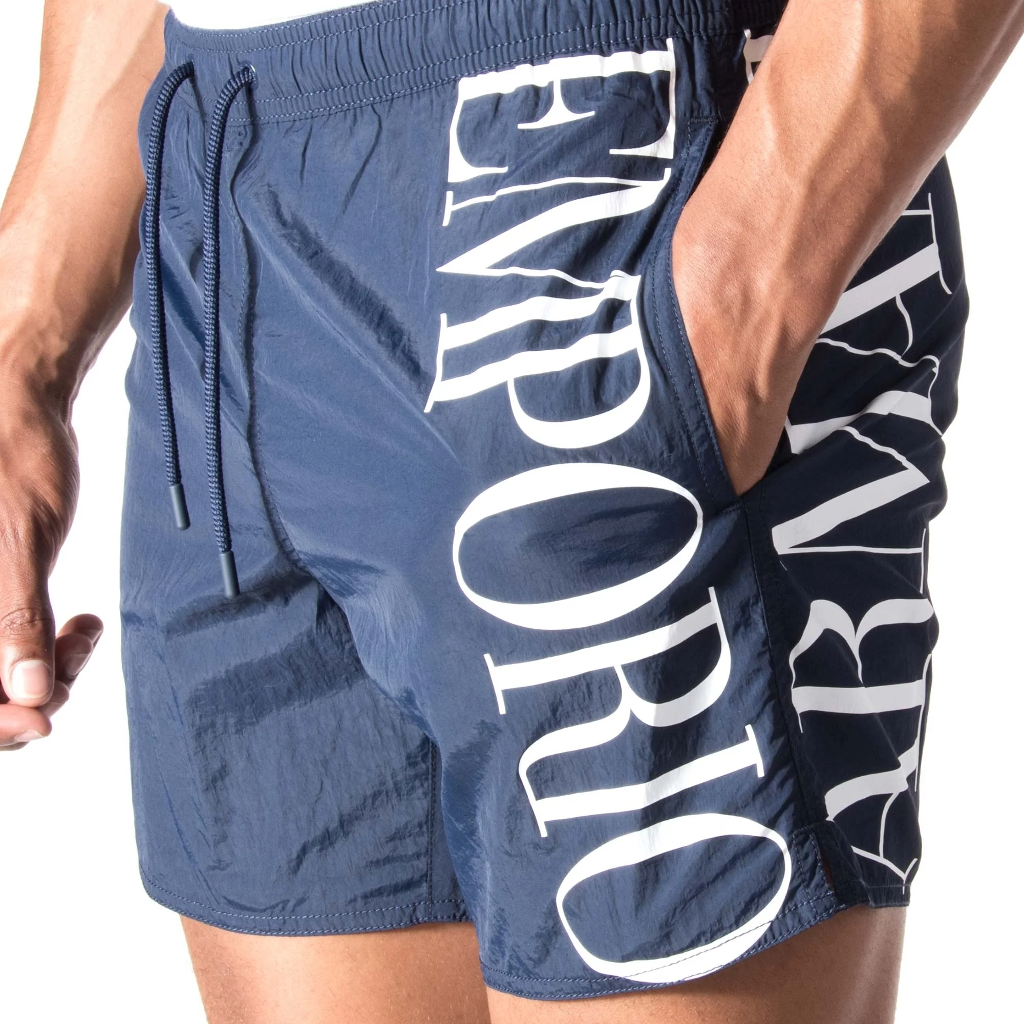 Emporio Side Logo Swim Shorts - Image 2