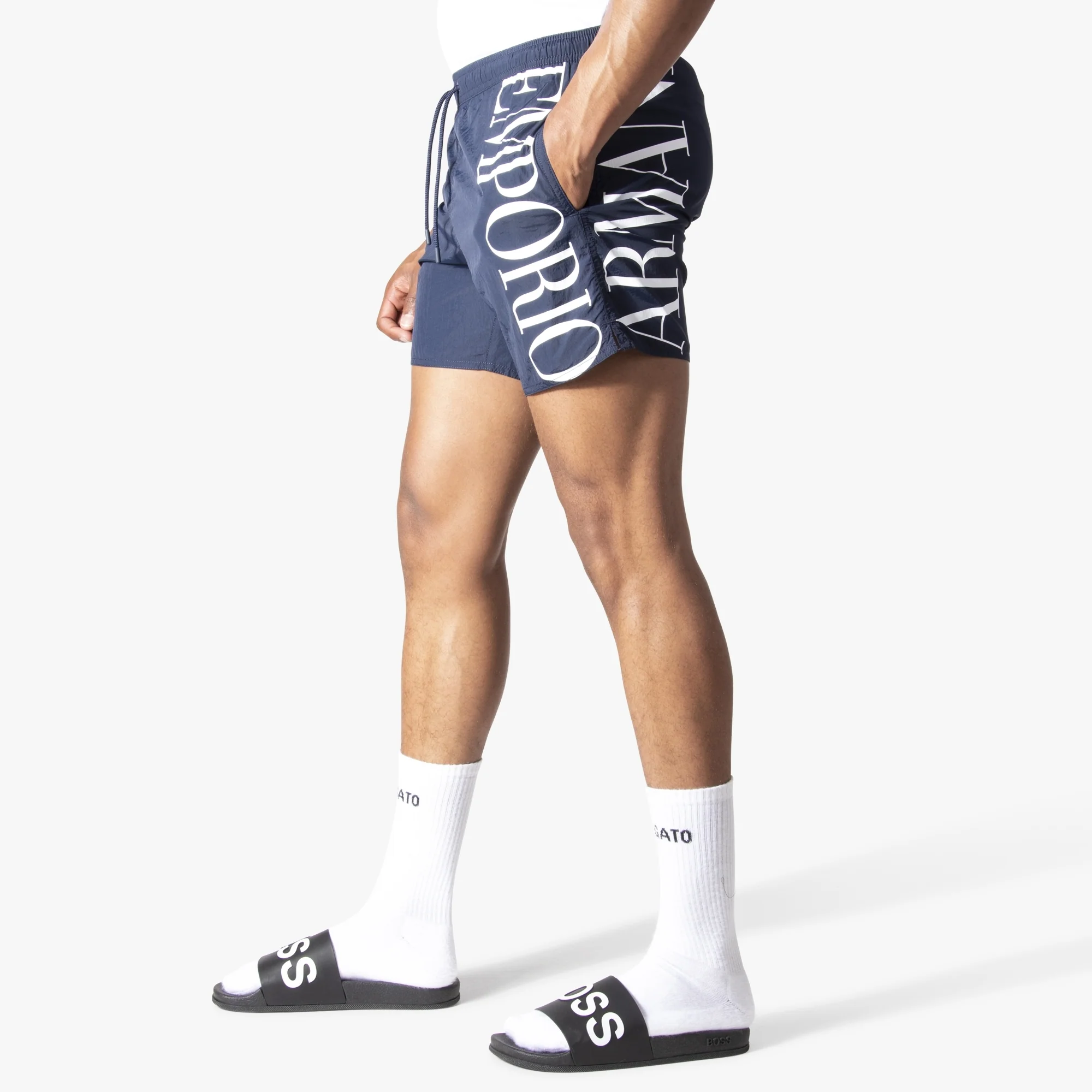 Emporio Side Logo Swim Shorts - Image 4