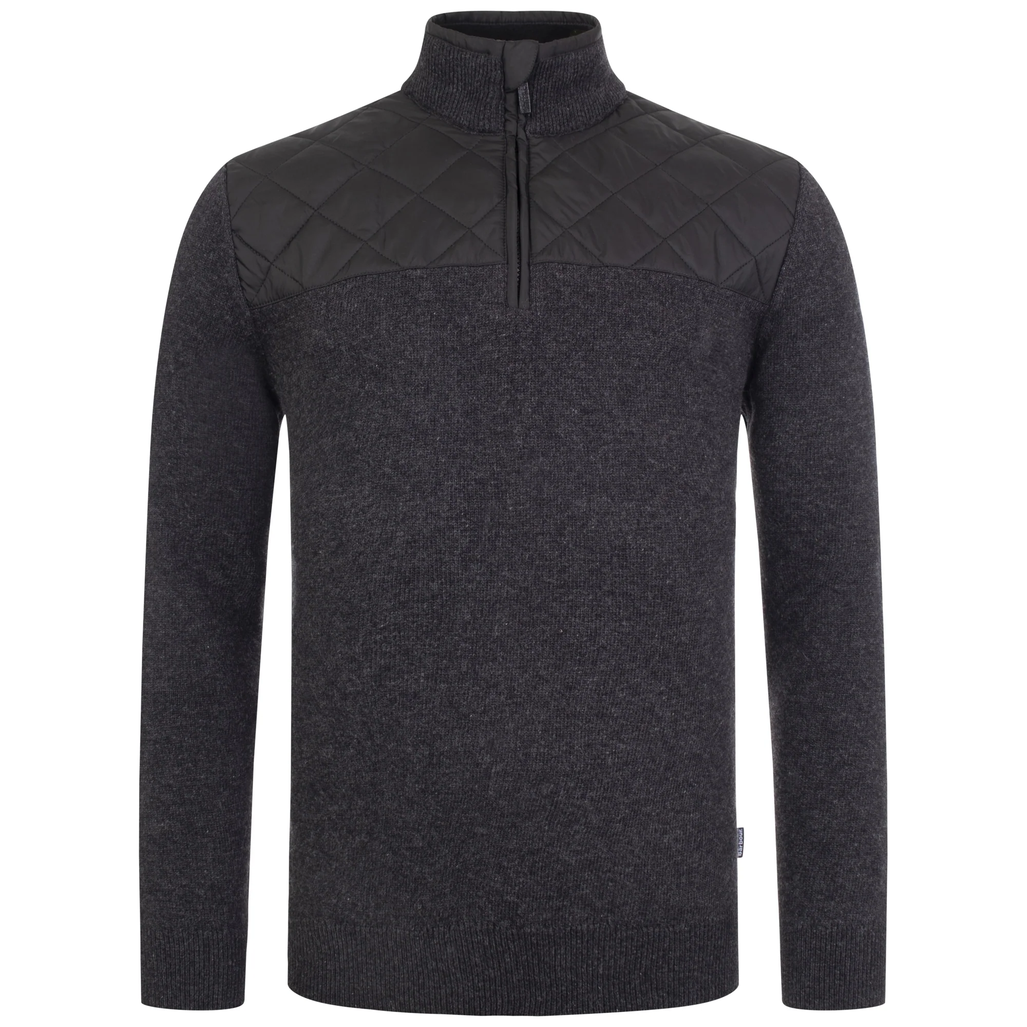 Quarter Zip Diamond Quilted Knit