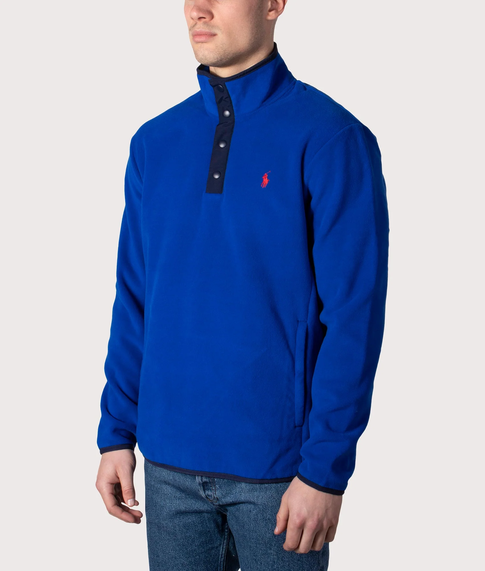 Relaxed Fit Funnel Neck Fleece Sweatshirt - Image 5
