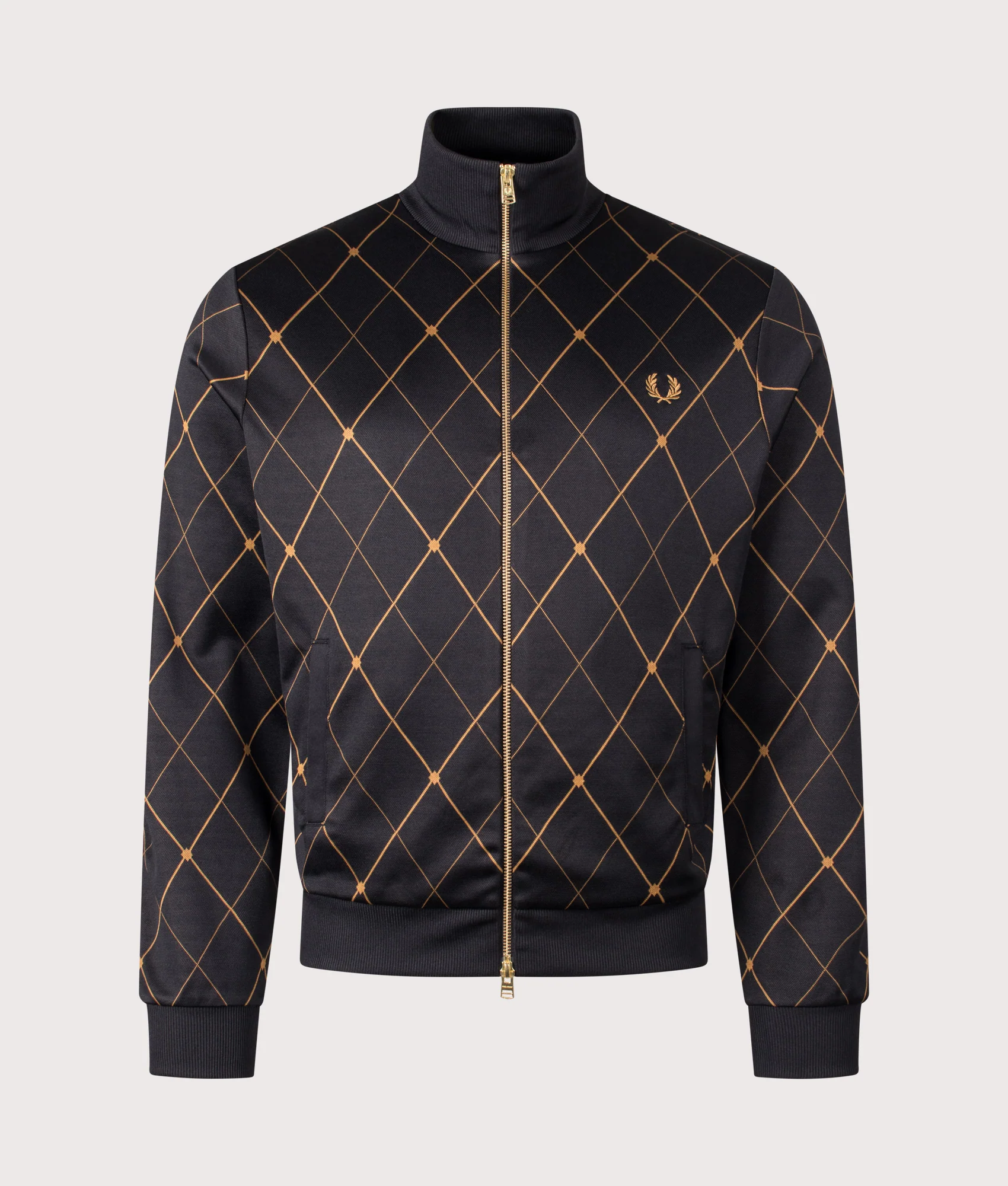 Regular Fit Argyle Track Jacket