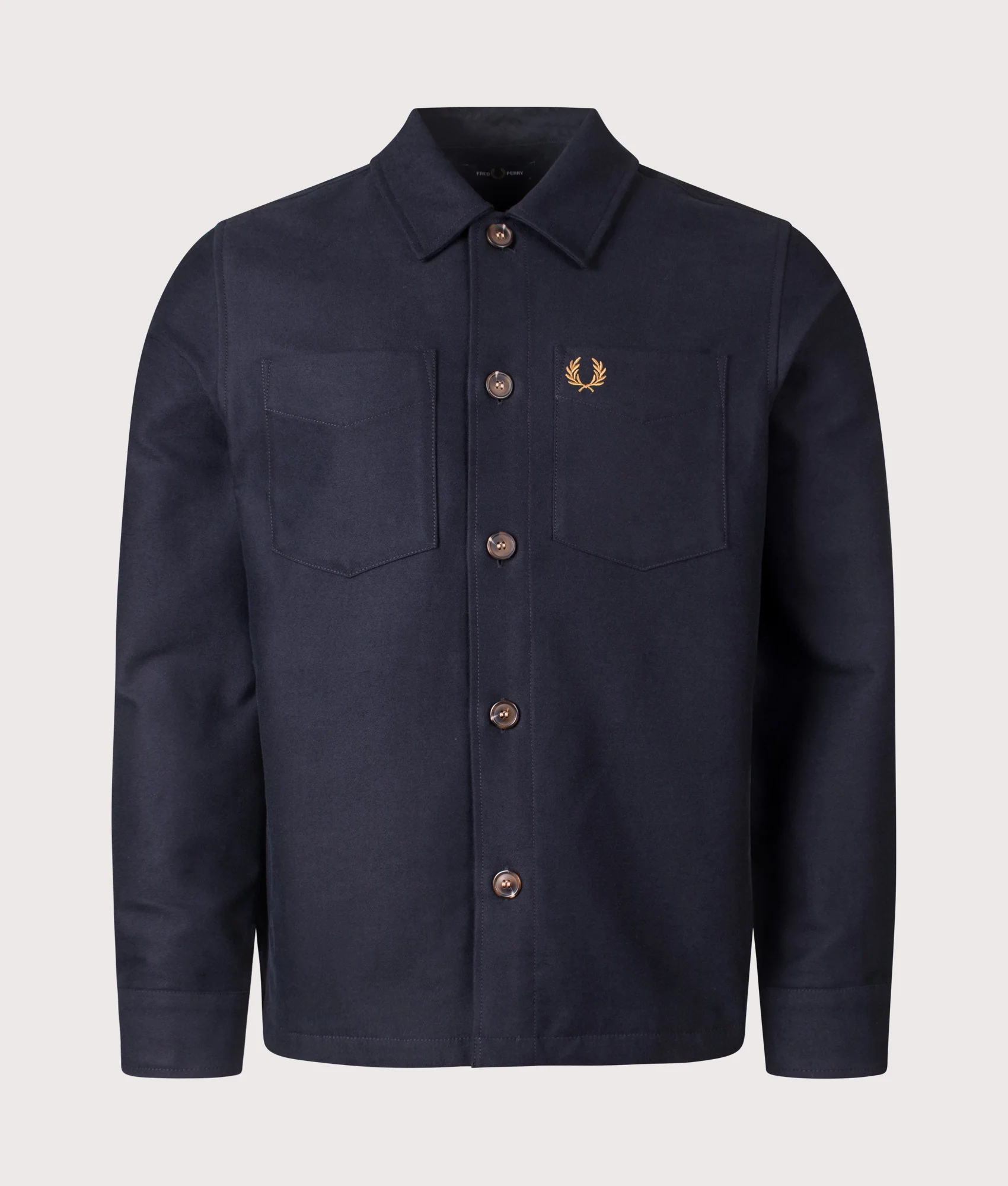 Regular Fit Brushed Twill Overshirt