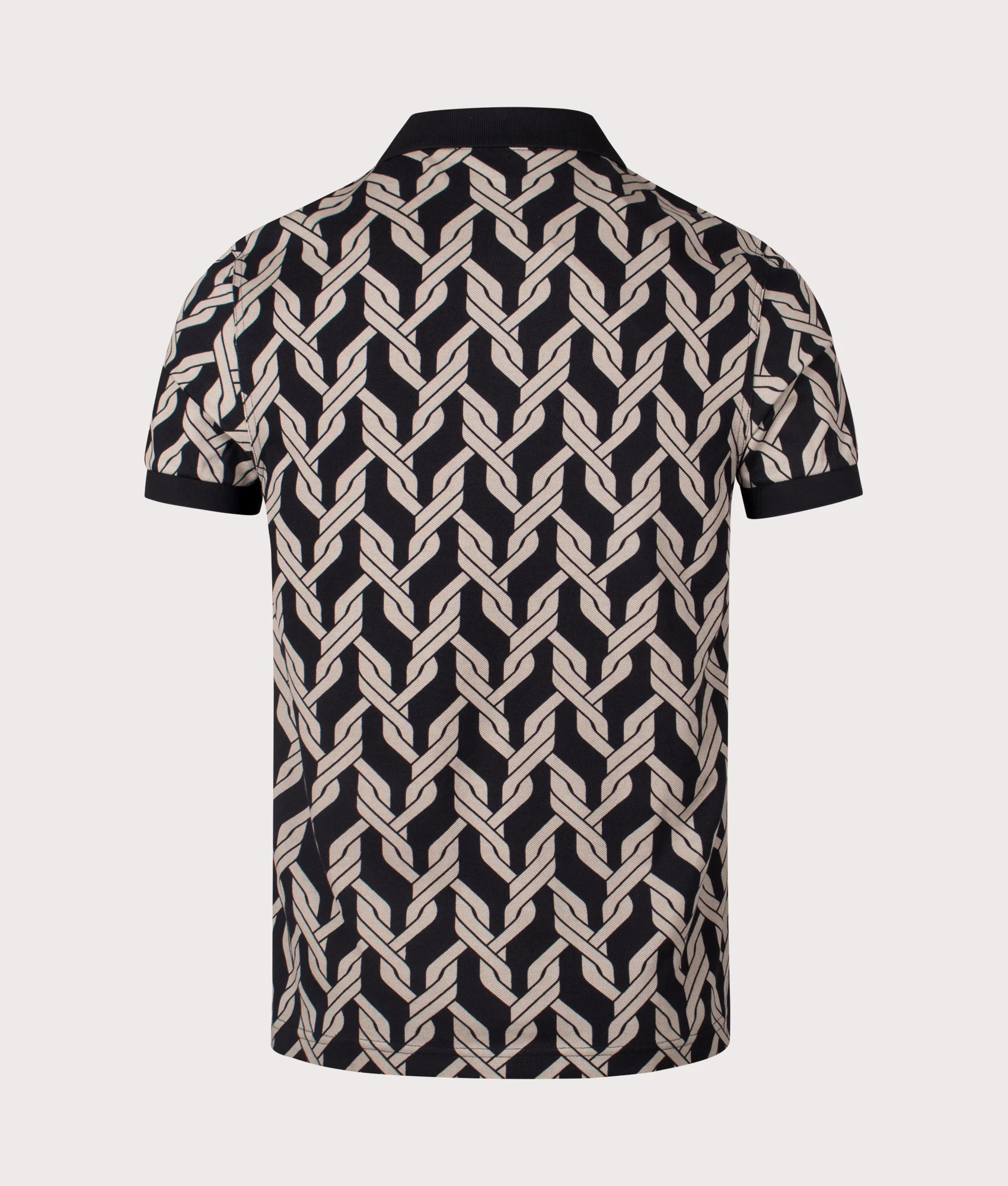 Regular Fit Cable Knit Print Polo Shirt - Image 4