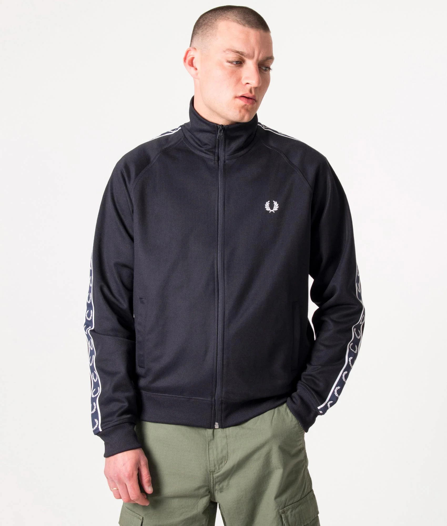 Regular Fit Contrast Tape Track Top