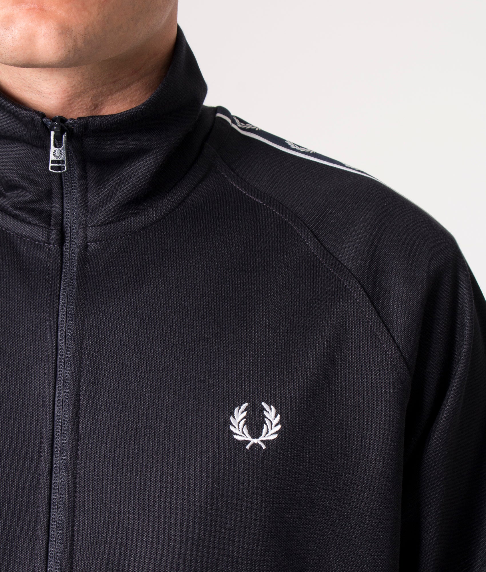Regular Fit Contrast Tape Track Top - Image 2