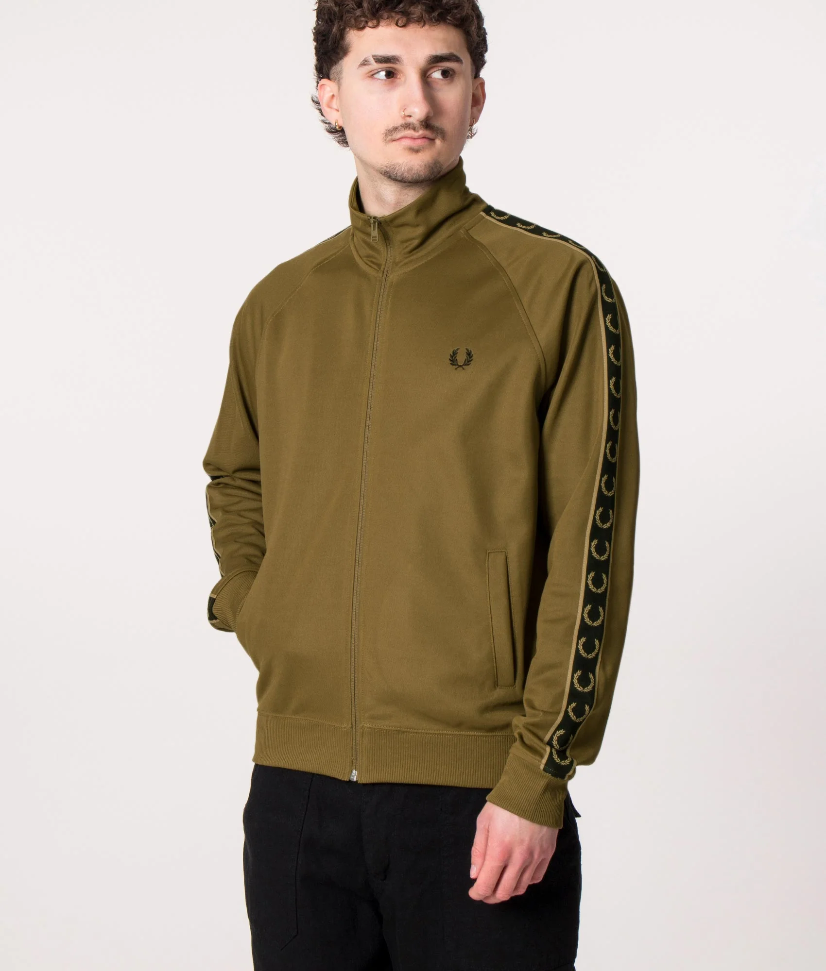 Regular Fit Contrast Tape Track Top