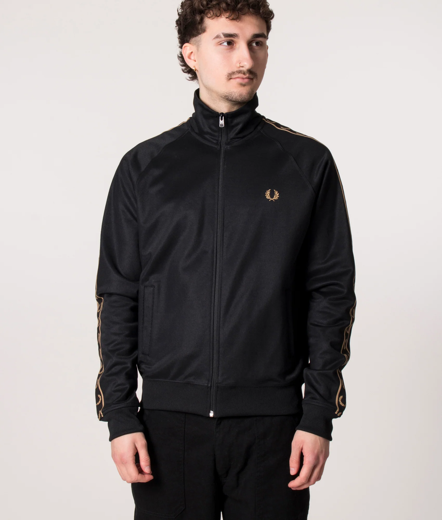 Regular Fit Contrast Tape Track Top
