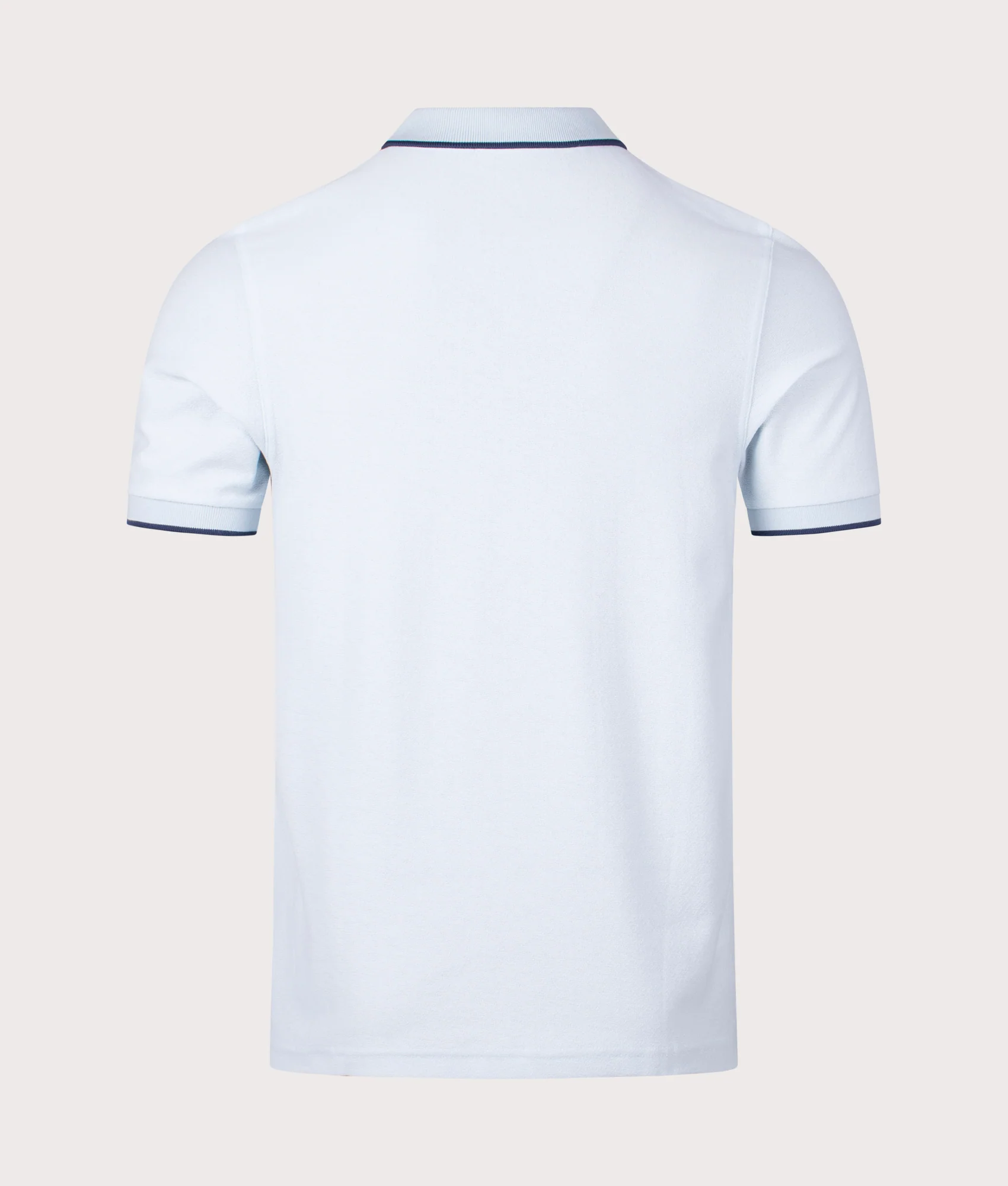 Regular Fit Crepe Piqué Zip Neck Polo Shirt - Image 3