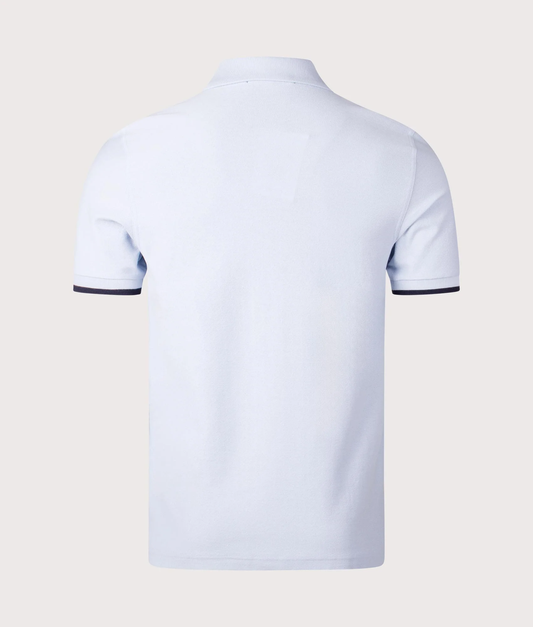 Regular Fit Crepe Piqué Zip Neck Polo Shirt - Image 3